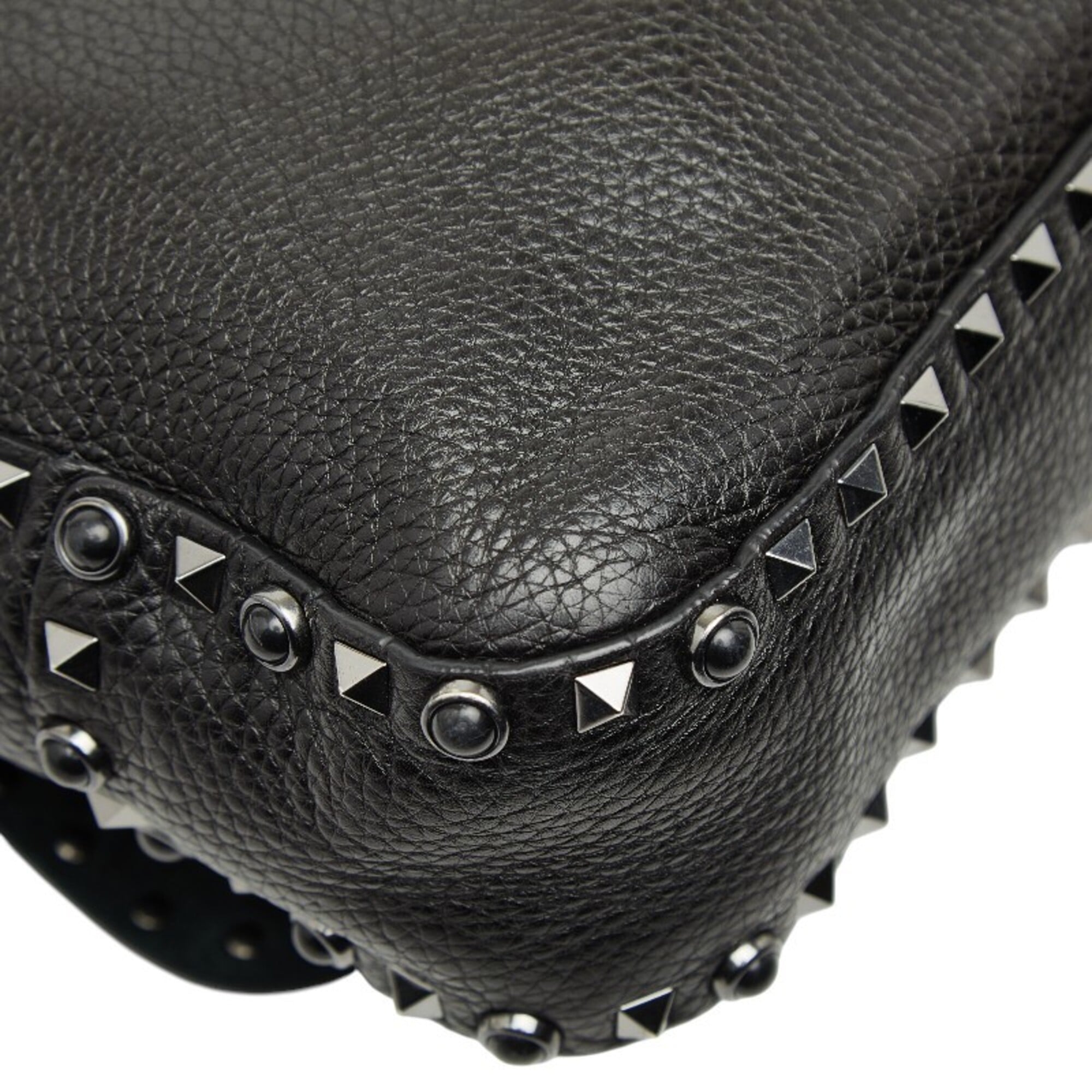 Valentino Black Purple Leather Shoulder Bag (Pre-Owned)