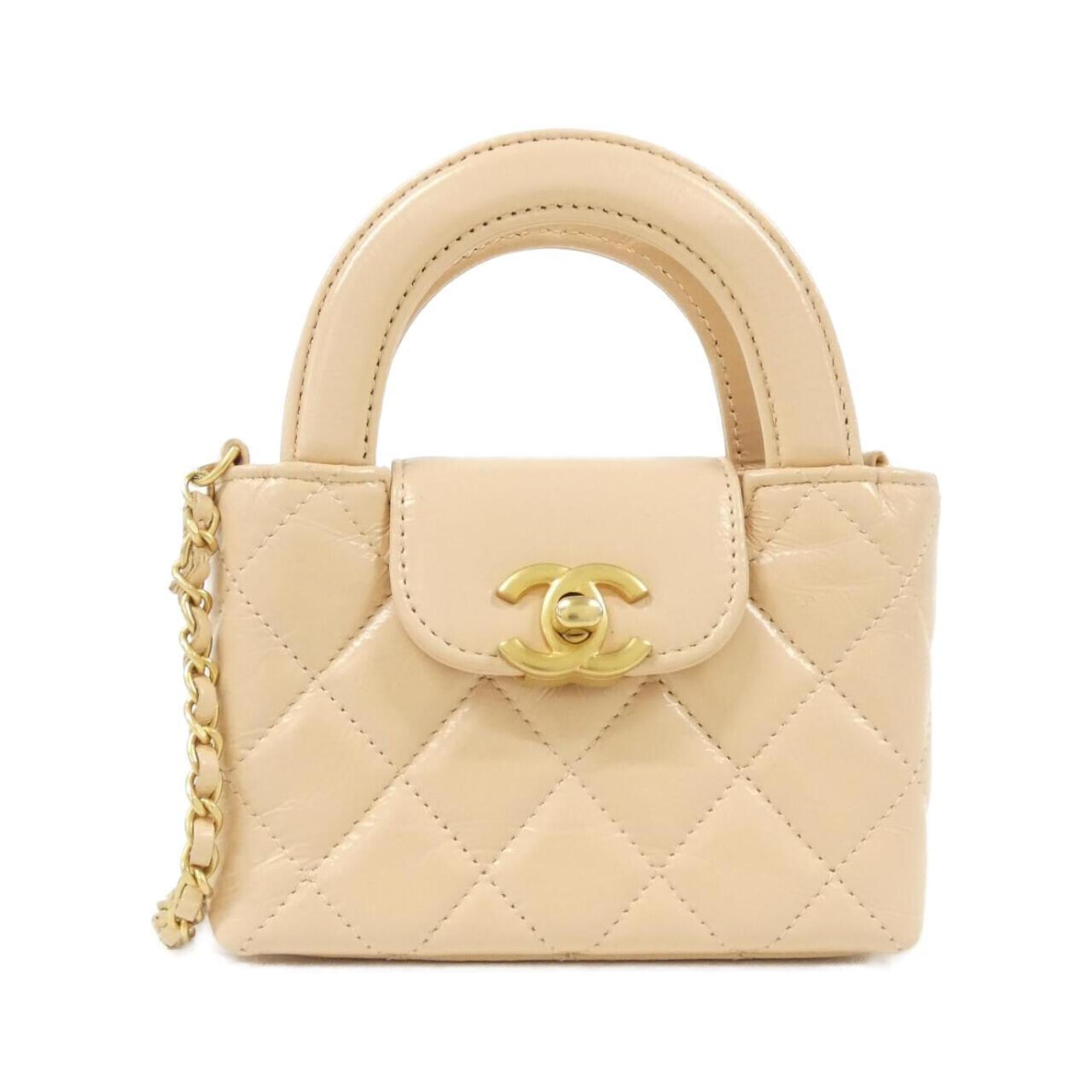 Chanel Beige Leather Shoulder Bag (Pre-Owned)
