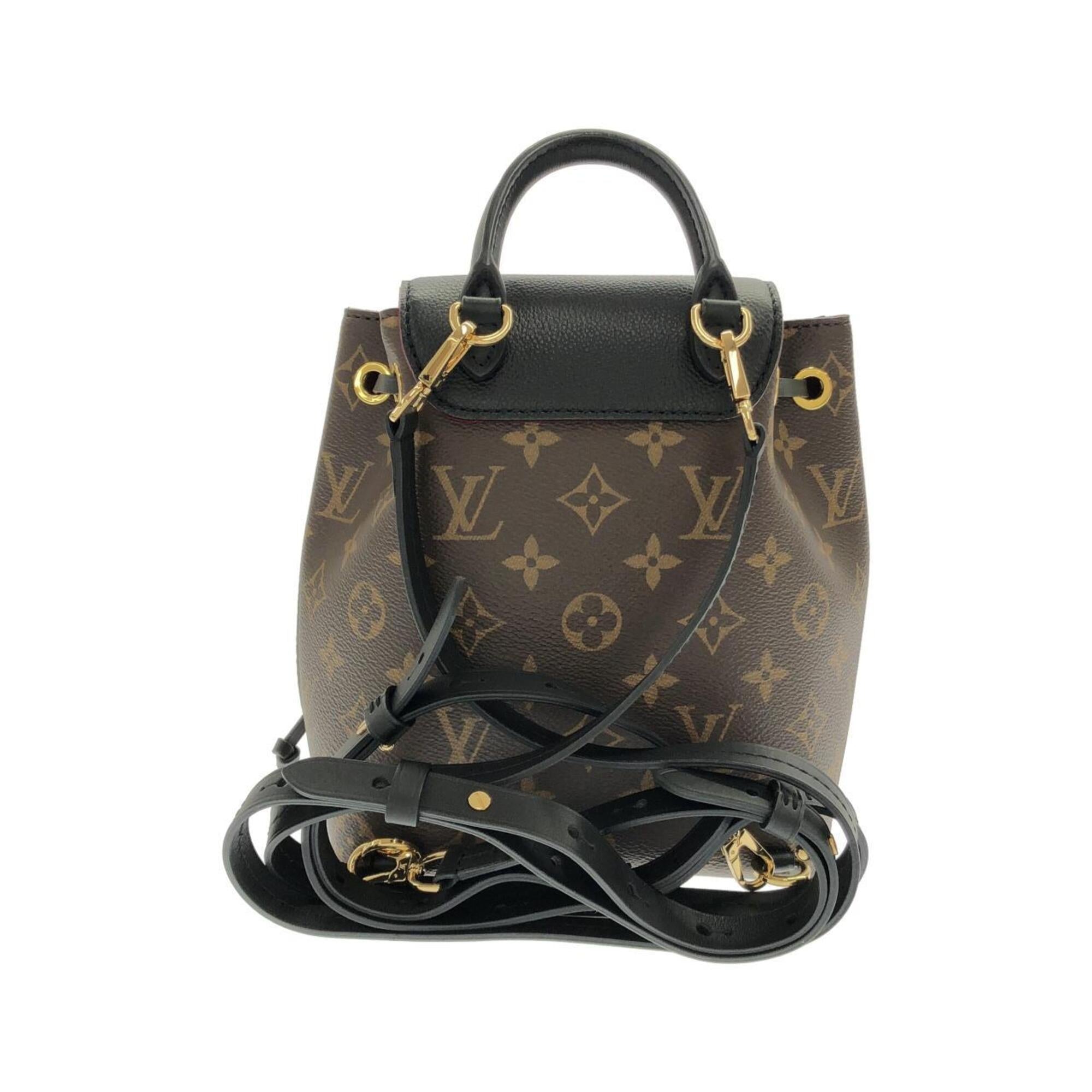 Louis Vuitton Black Marron Coated Canvas Backpack (Pre-Owned)
