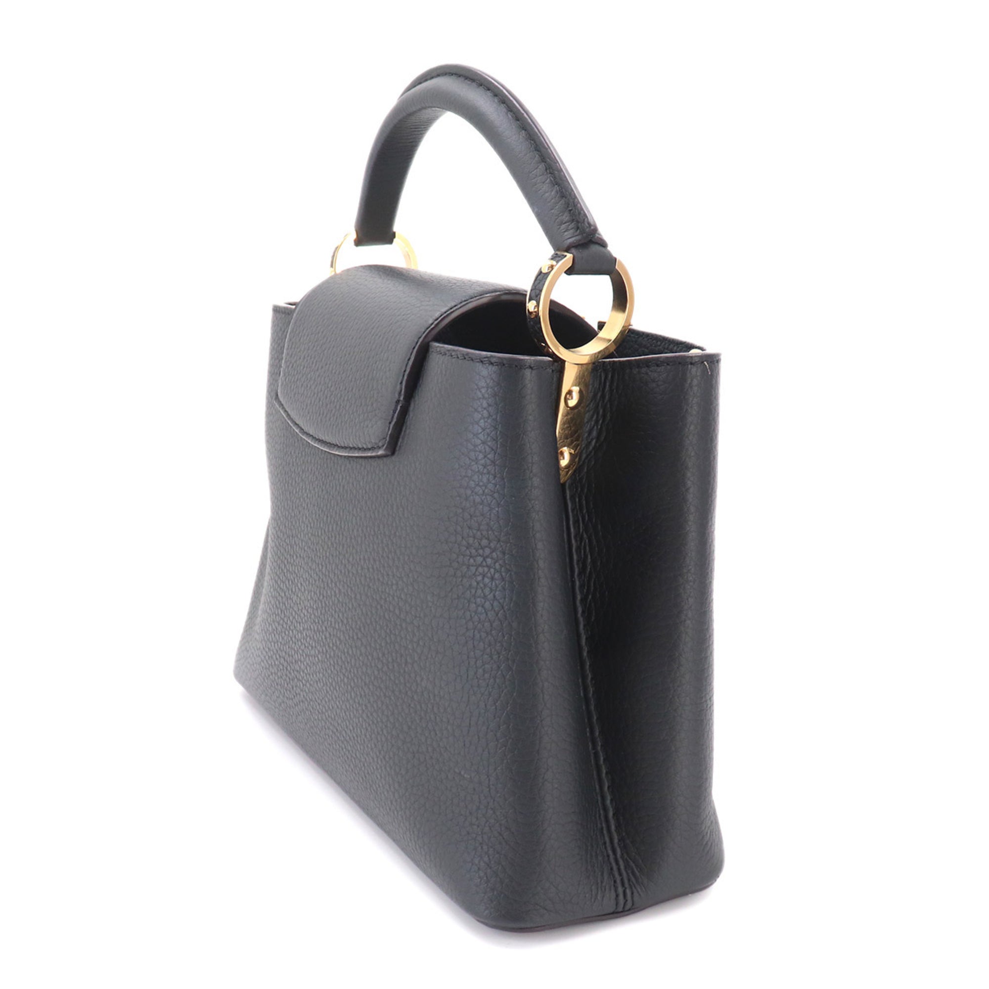 Louis Vuitton Black Leather Handbag (Pre-Owned)
