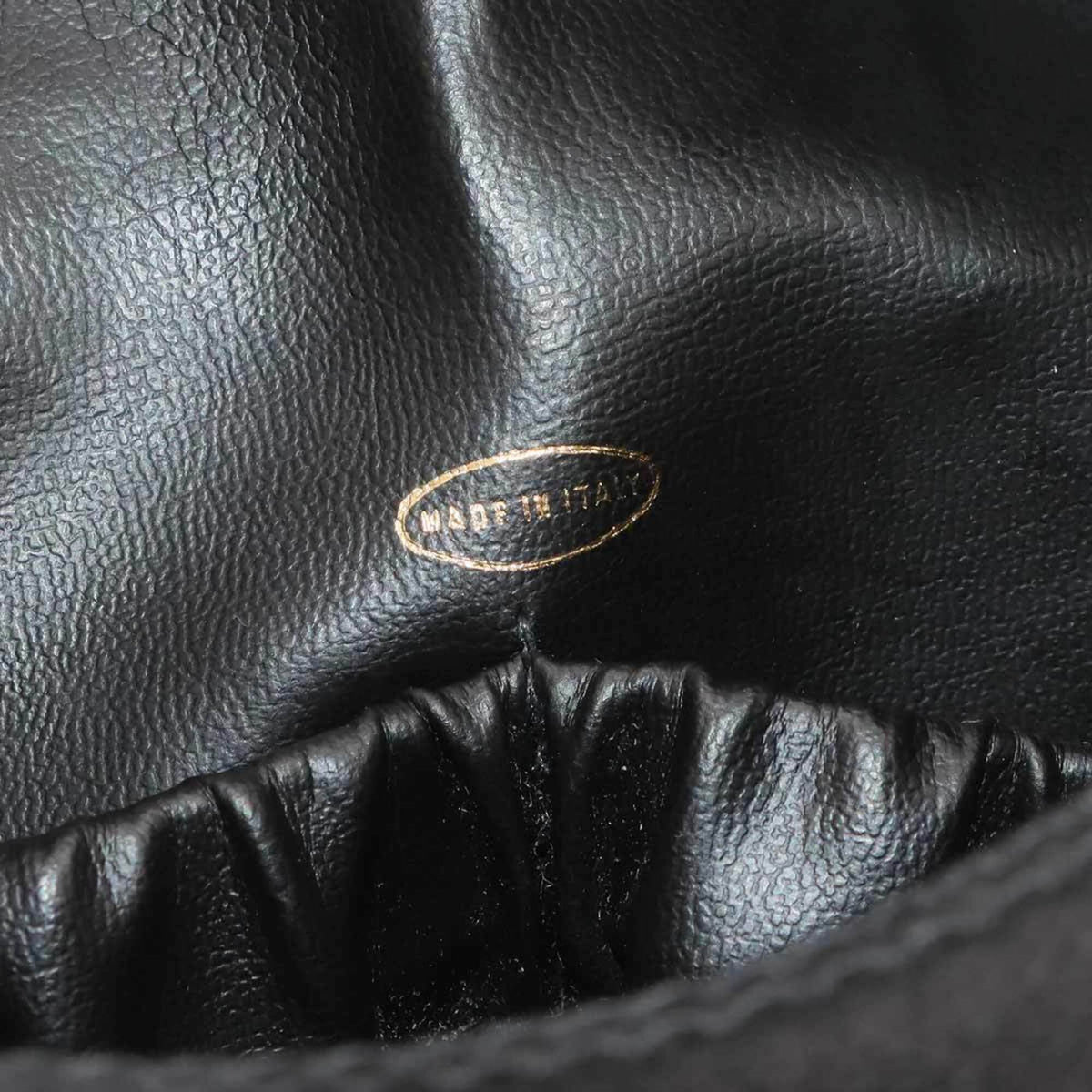 Chanel Black Grained Calfskin Handbag Pouch Wash Bag (Pre-Owned)