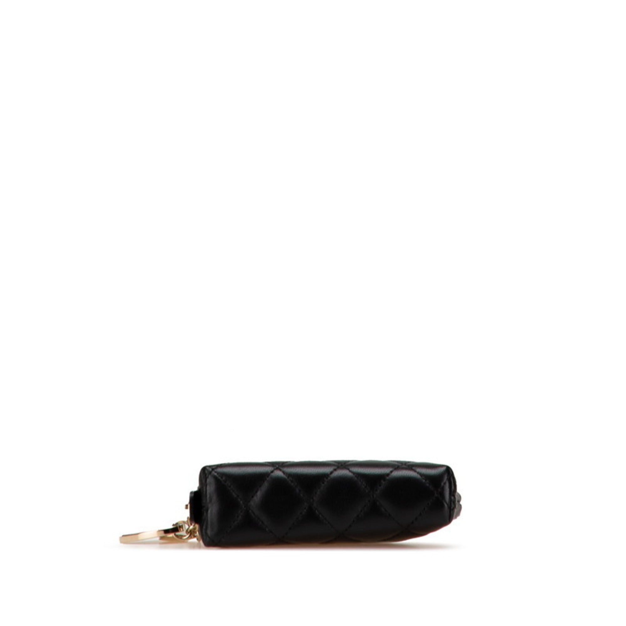 Chanel Matelasse Black Coin Purse/Coin Case (Pre-Owned)