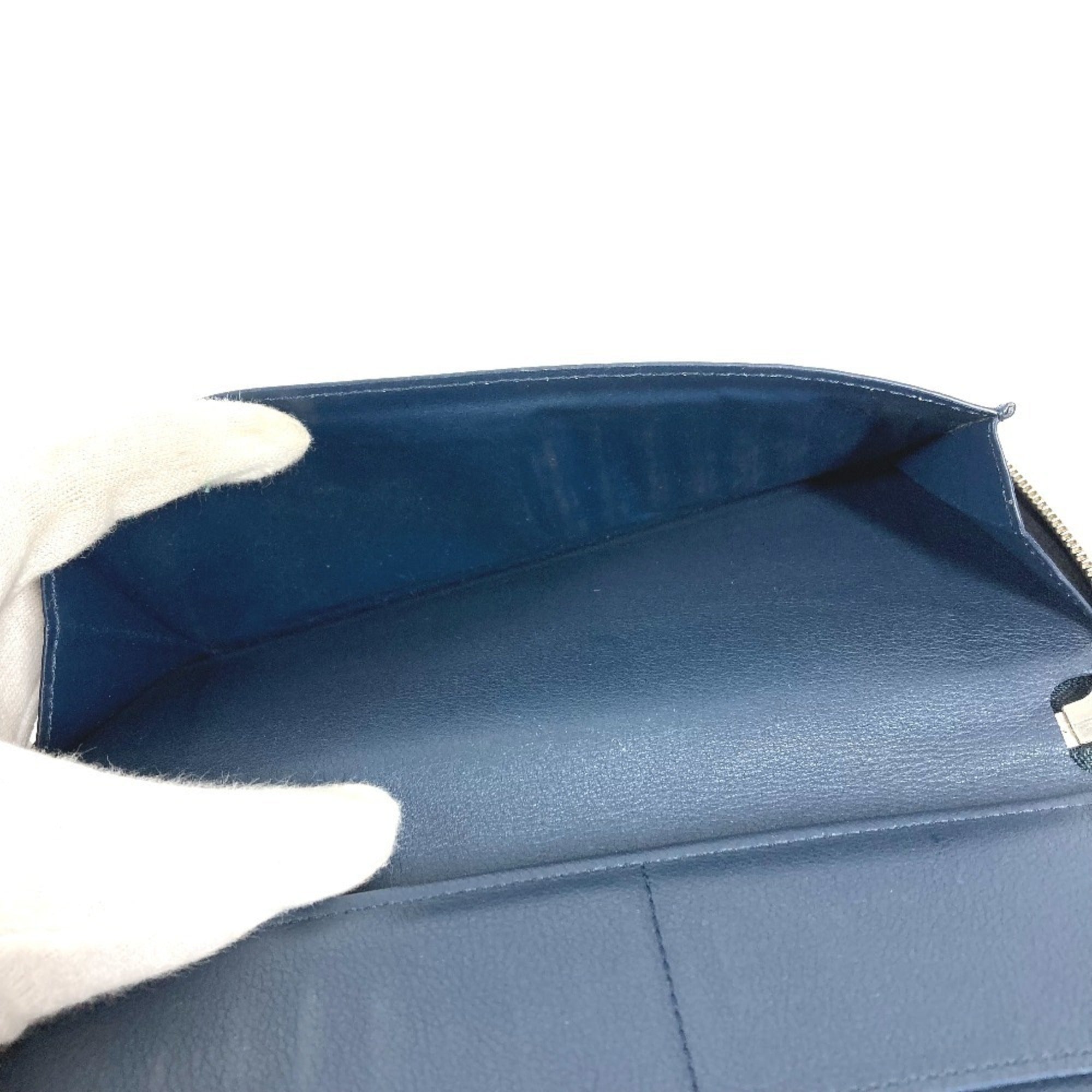 Louis Vuitton Galle Navy Long Wallet (Bi-Fold) (Pre-Owned)