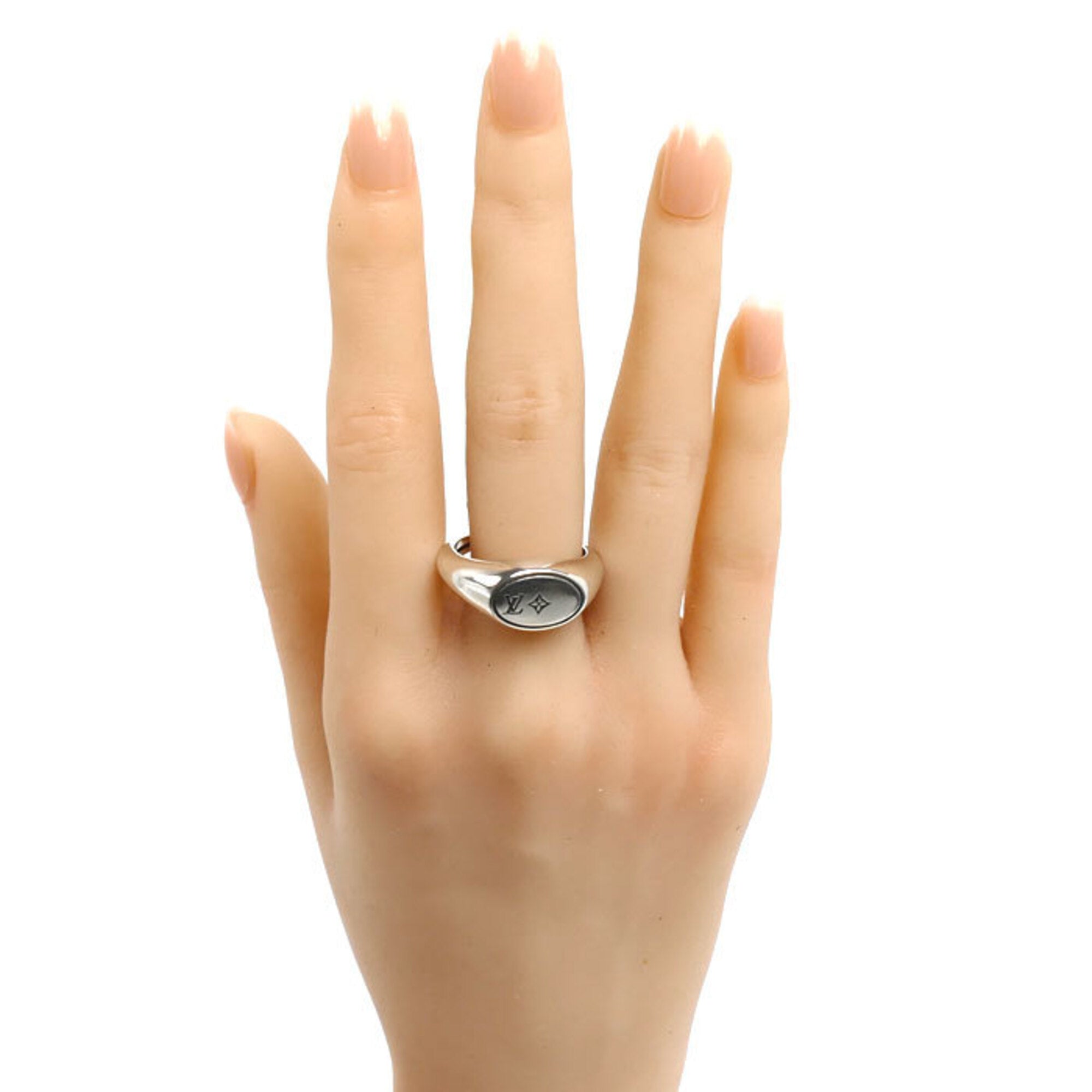 Louis Vuitton Silver 925 Band Ring (Pre-Owned)
