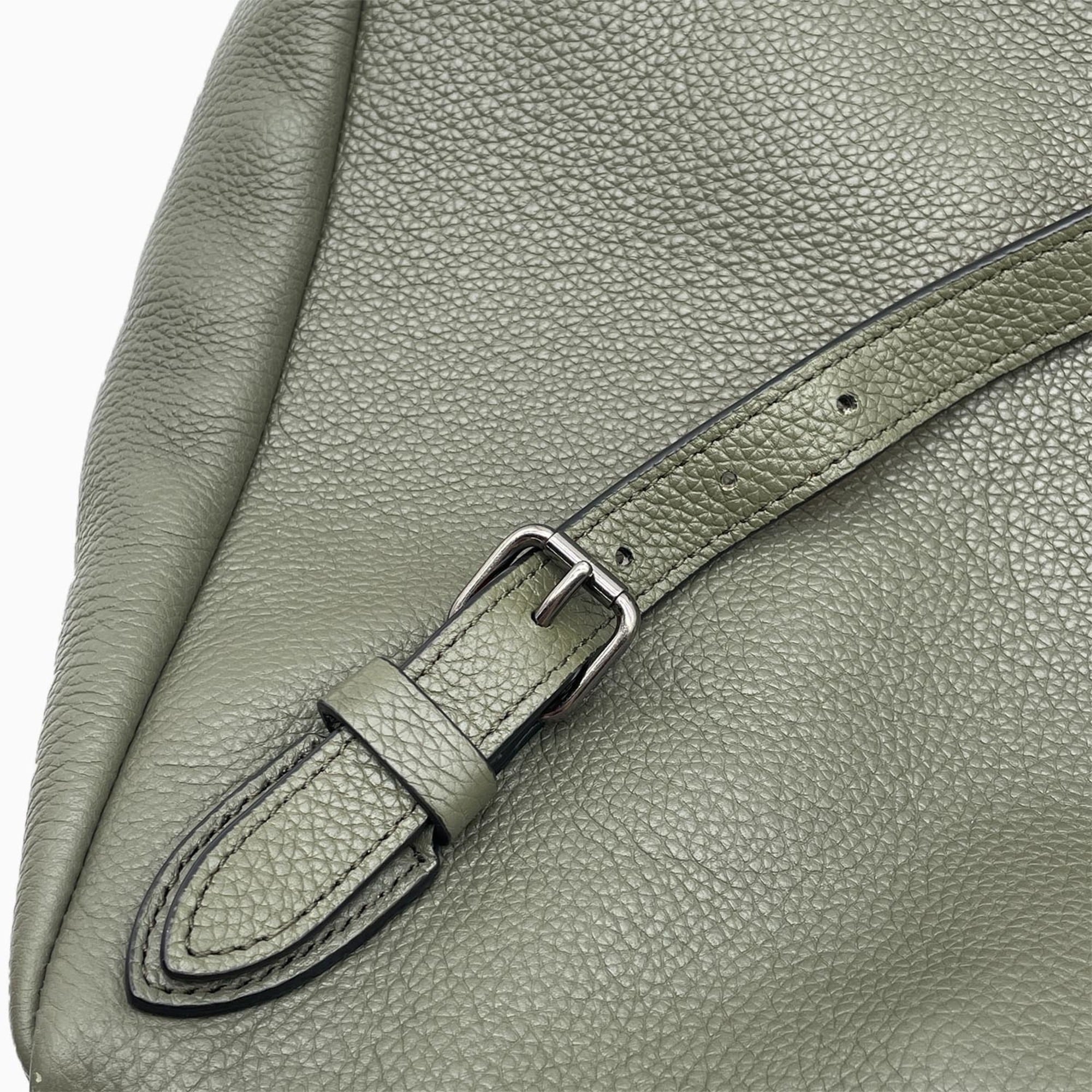 Coach Khaki Orange Leather Backpack (Pre-Owned)