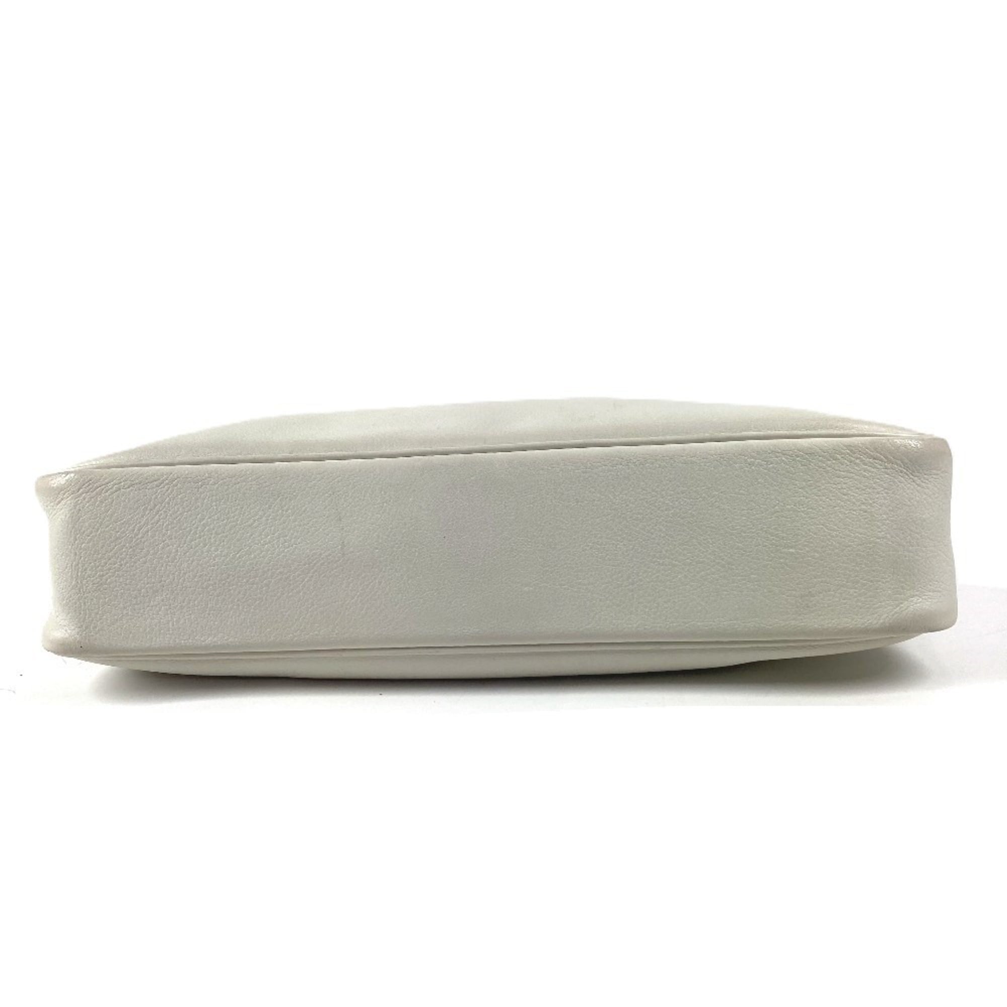 Hermes White Leather Shoulder Bag (Pre-Owned)