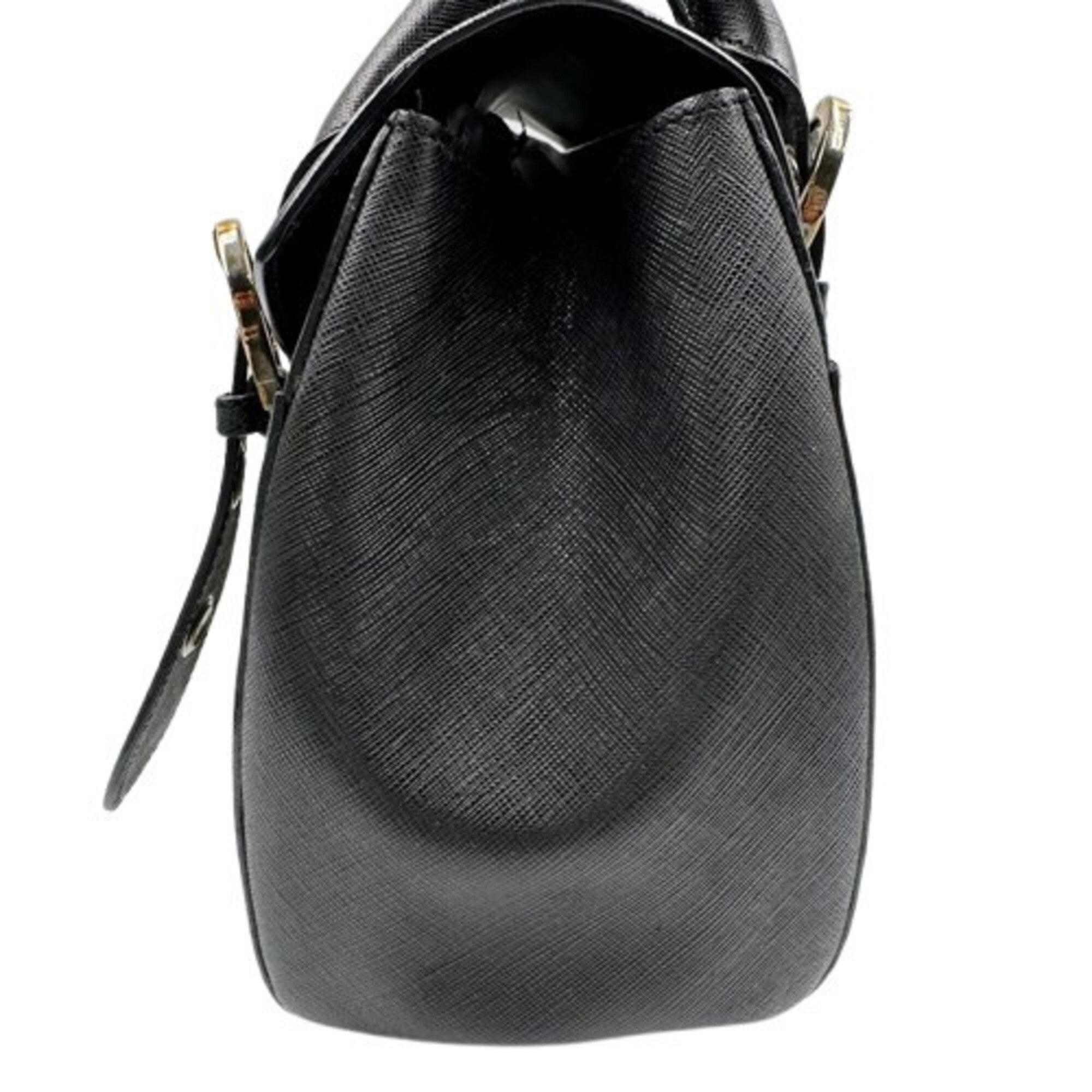 Salvatore Ferragamo Black Leather Handbag (Pre-Owned)