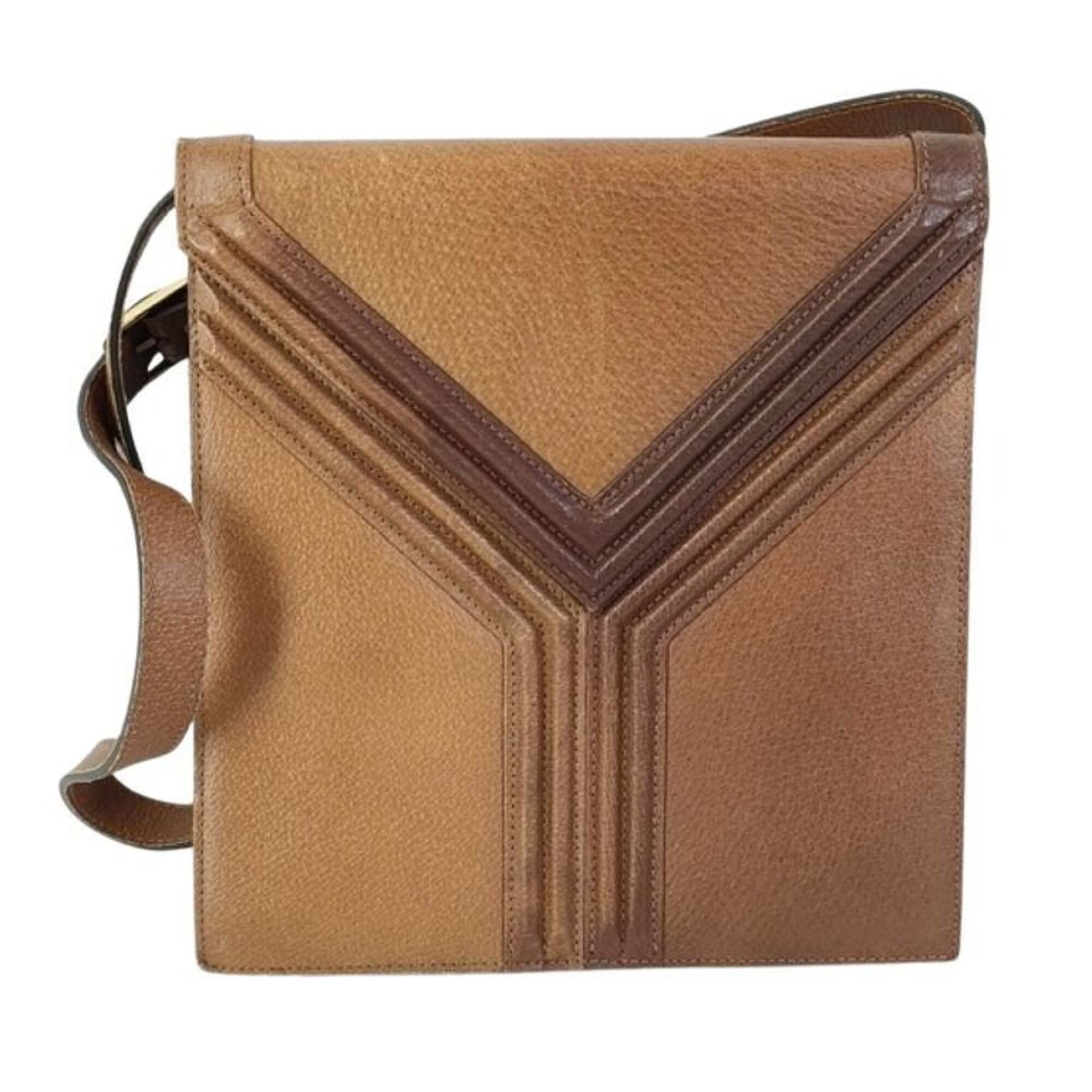 Yves Saint Laurent Brown Leather Shoulder Bag (Pre-Owned)
