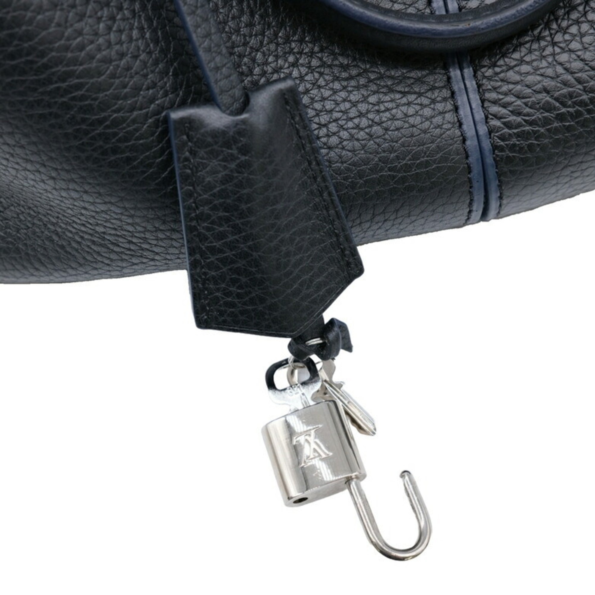 Louis Vuitton Black Navy Leather Tote Bag (Pre-Owned)