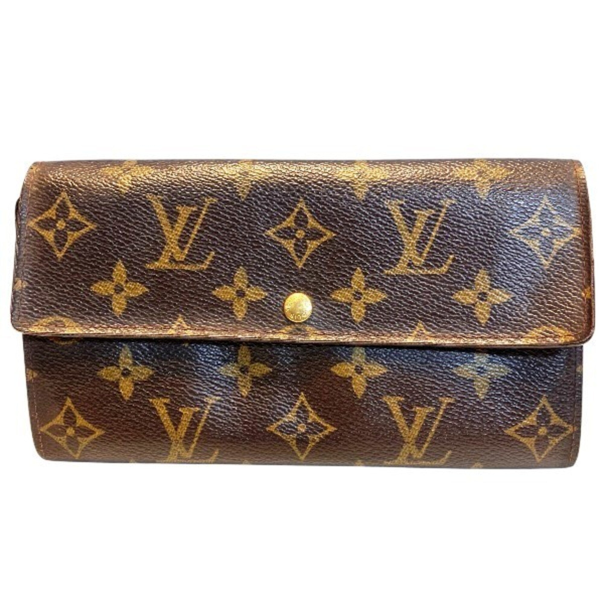 Louis Vuitton Monogram Brown Monogram Long Wallet (Bi-Fold) (Pre-Owned)