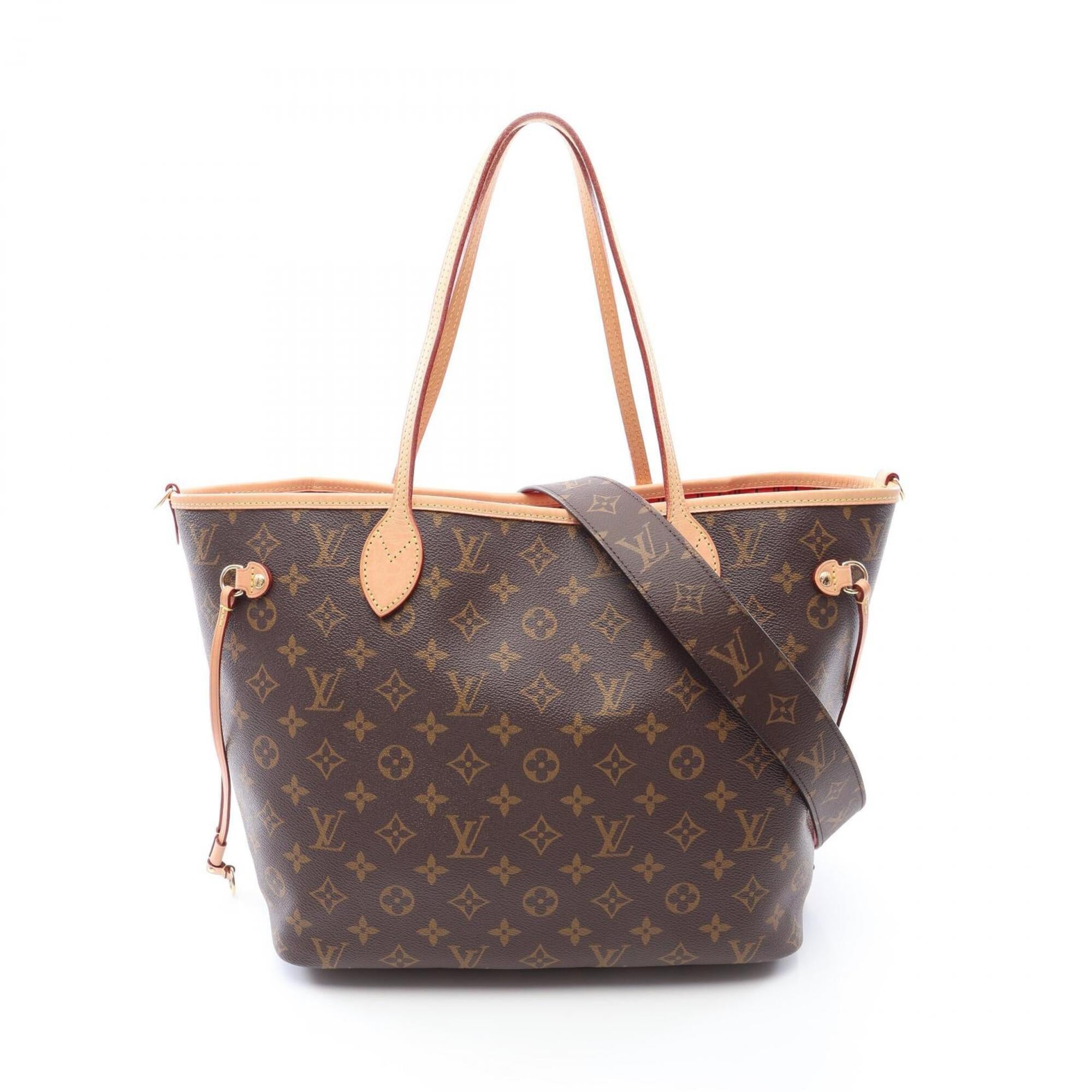 Louis Vuitton Brown Red Color Coated Canvas Leather Canvas Handbag Tote Bag (Pre-Owned)