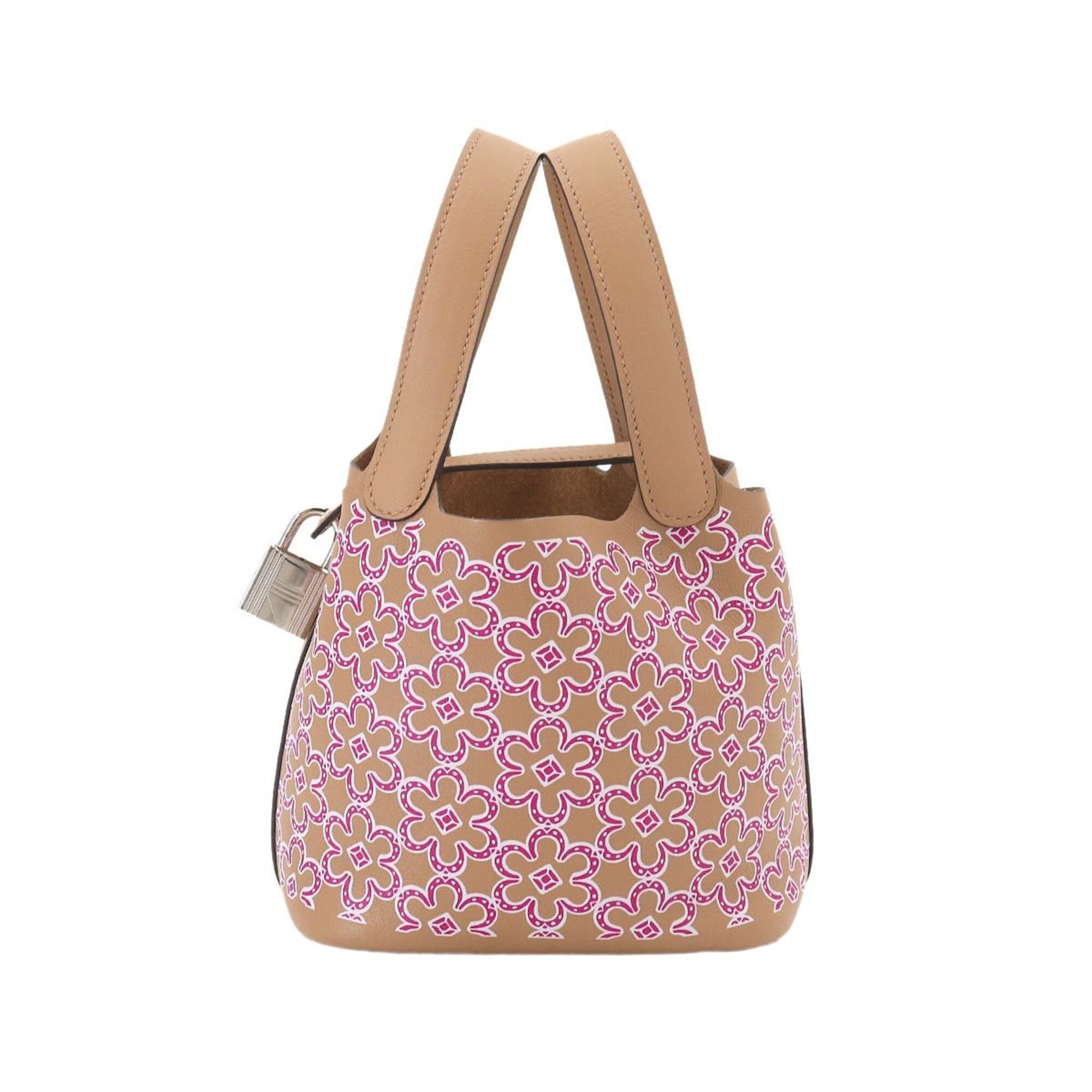 Hermes Beige Pink White Swift Leather Handbag (Pre-Owned)