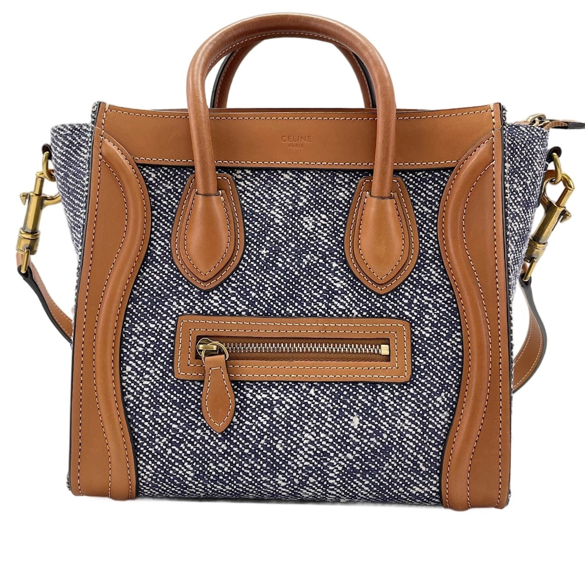 Celine Luggage Blue Handbag (Pre-Owned)