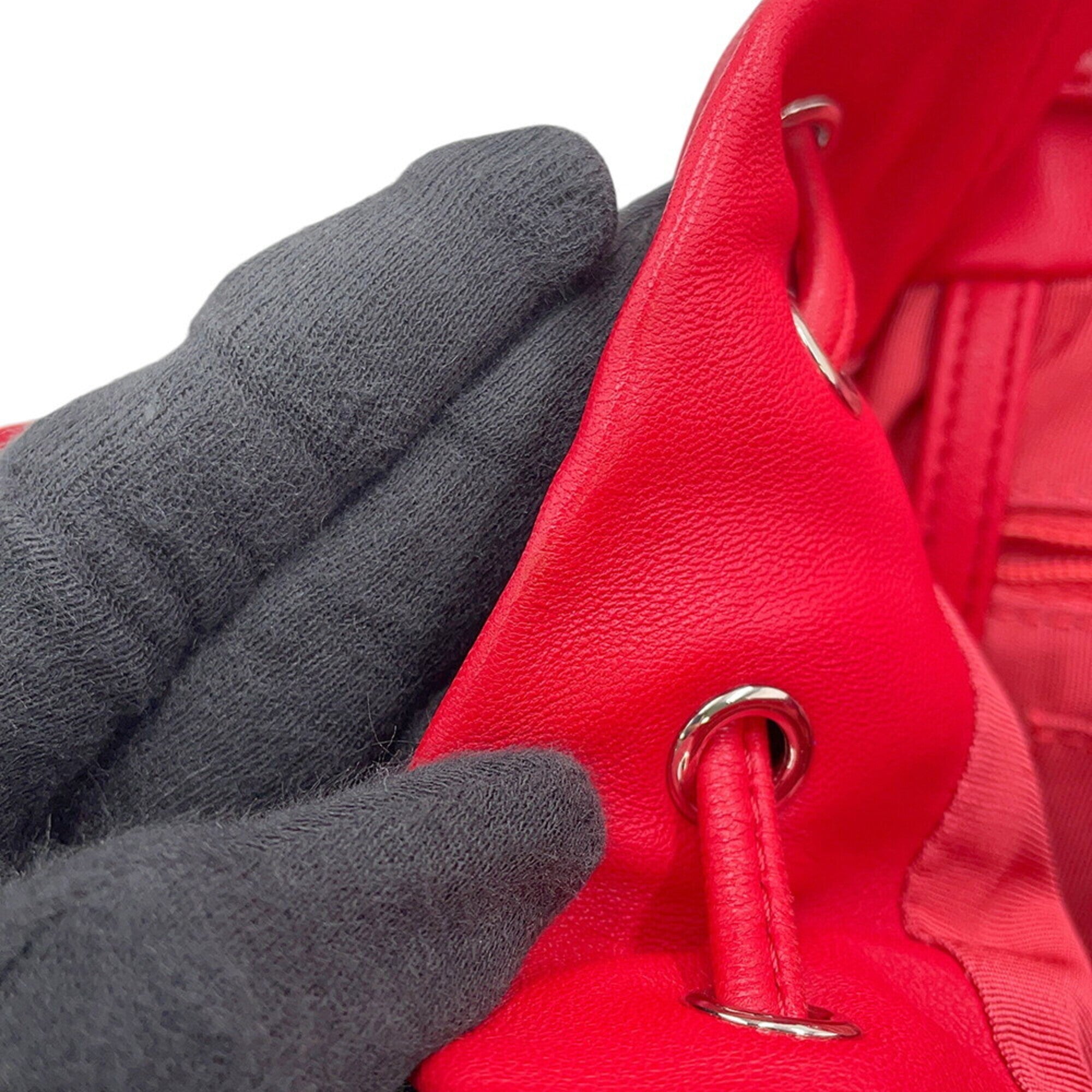 Chanel Red Color Backpack Handbag (Pre-Owned)