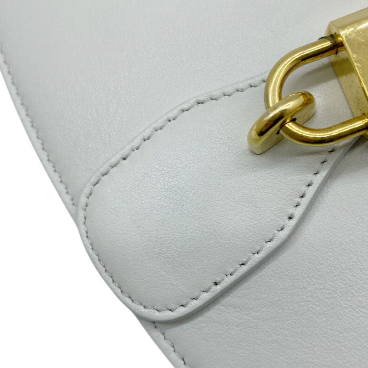 Celine Light Gray Leather Handbag (Pre-Owned)