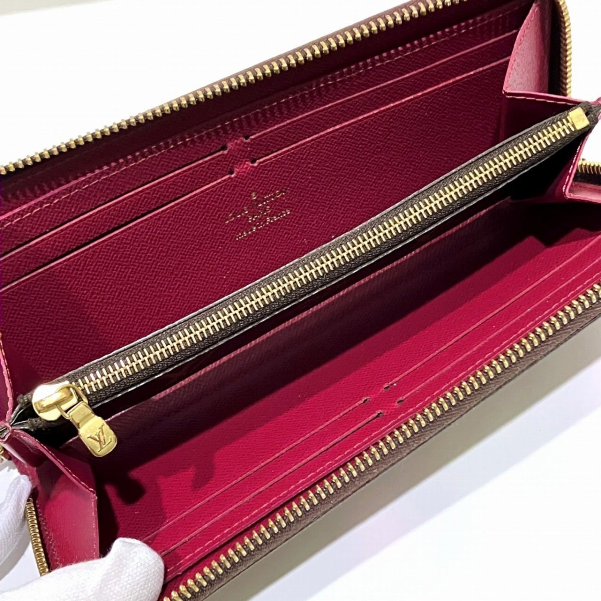 Louis Vuitton Monogram Fuchsia Monogram Long Wallet (Bi-Fold) (Pre-Owned)