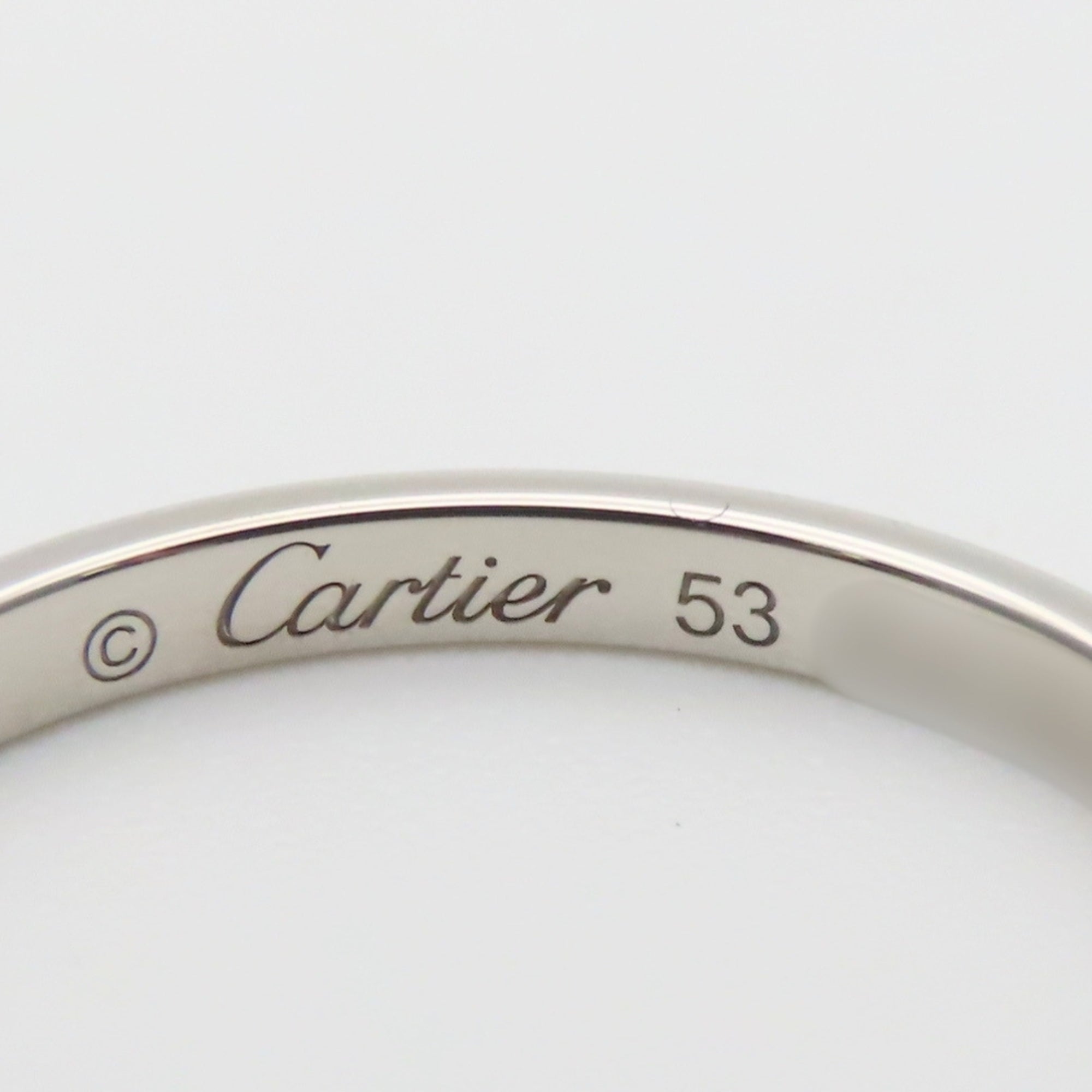 Cartier Platinum Platinum 950 Band Ring (Pre-Owned)