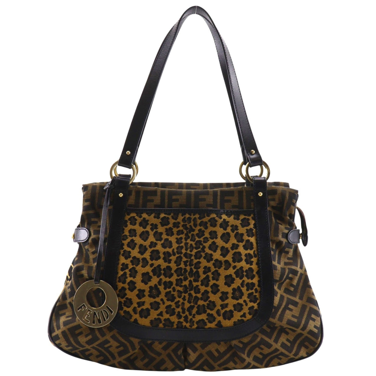 Fendi Zucca Brown Nylon Canvas Tote Bag (Pre-Owned)