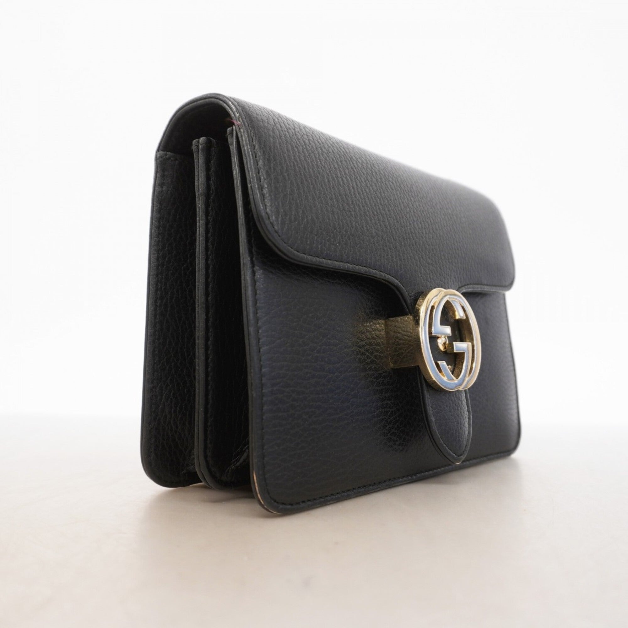 Gucci Black Leather Shoulder Bag (Pre-Owned)