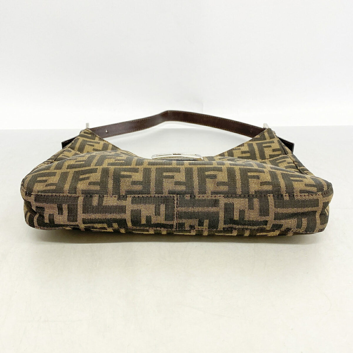 Fendi Brown Nylon Canvas Shoulder Bag (Pre-Owned)