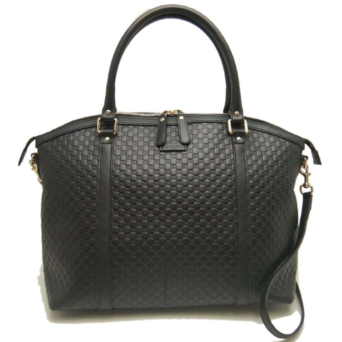 Gucci Microguccissima Black Leather Tote Bag (Pre-Owned)