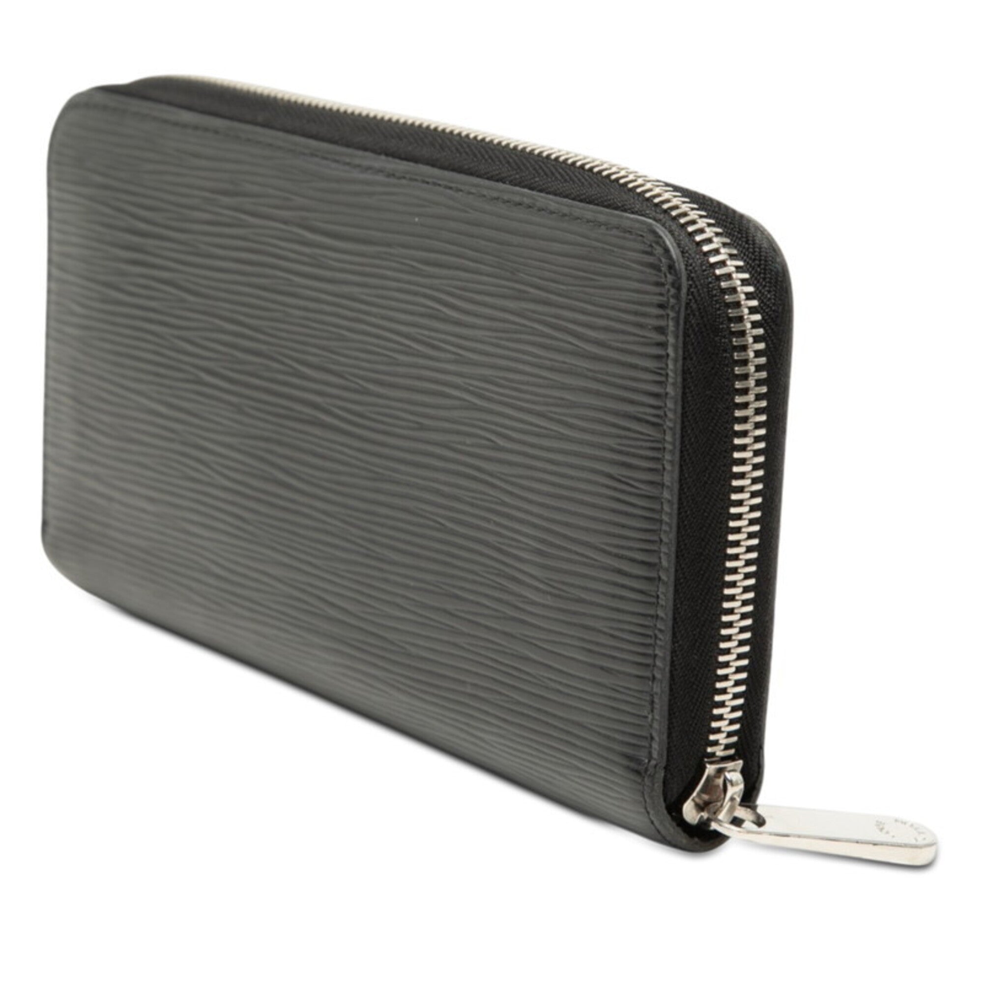 Louis Vuitton Black Noir Leather Long Wallet (Bi-Fold) (Pre-Owned)