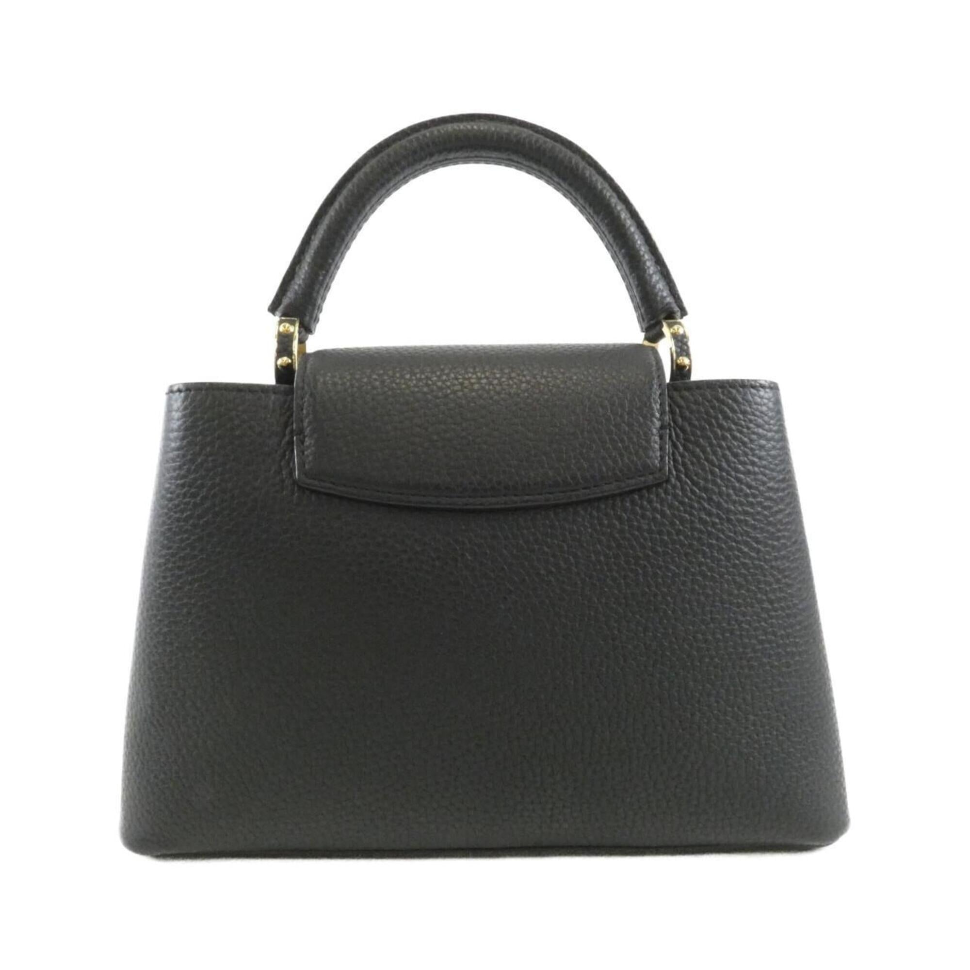Louis Vuitton Black Leather Handbag (Pre-Owned)