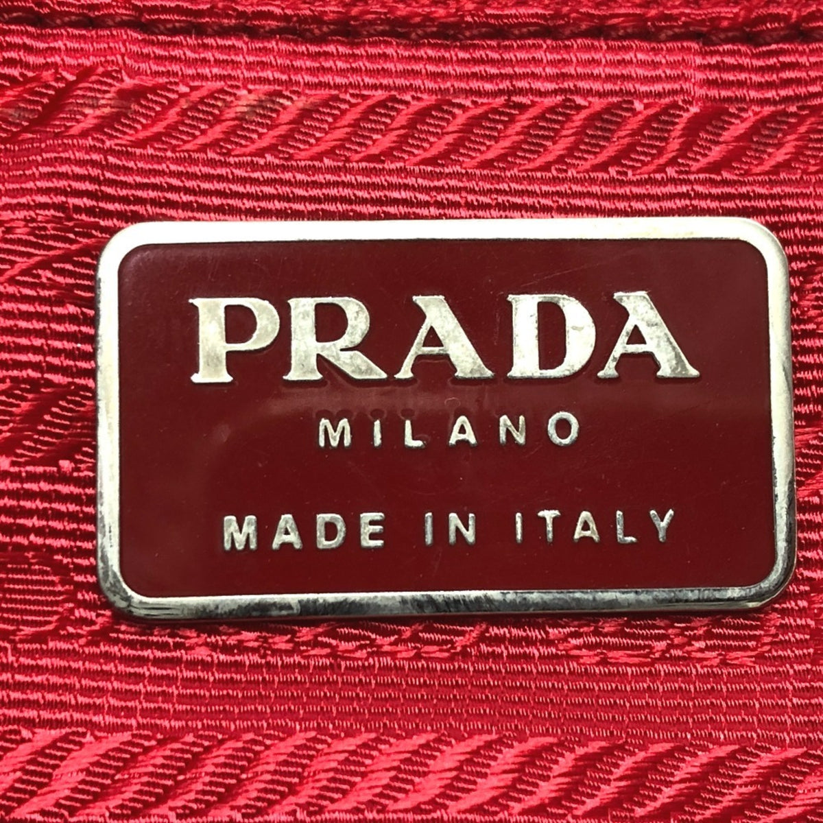 Prada Red Color Nylon Backpack (Pre-Owned)