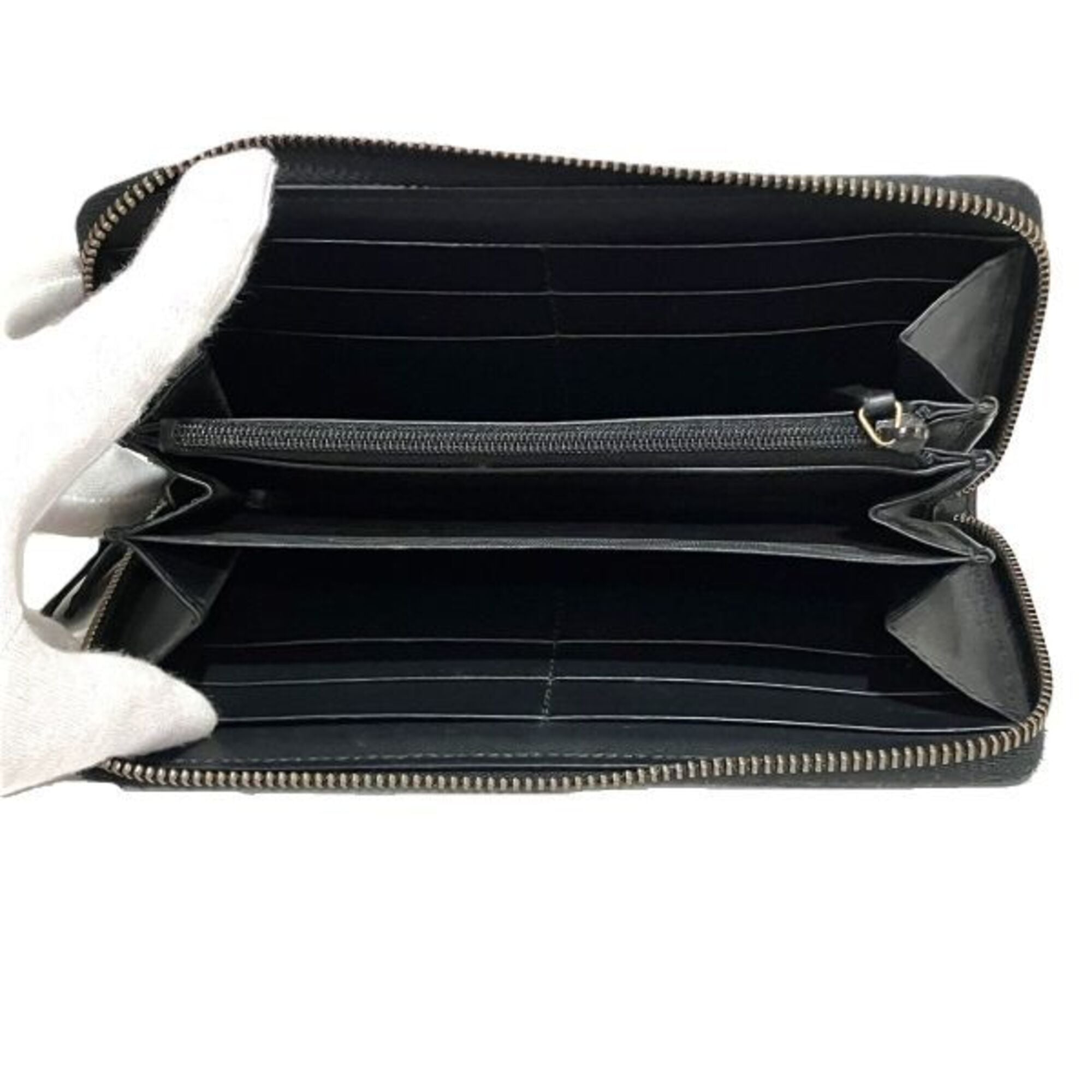 Gucci Black Leather Long Wallet (Bi-Fold) (Pre-Owned)