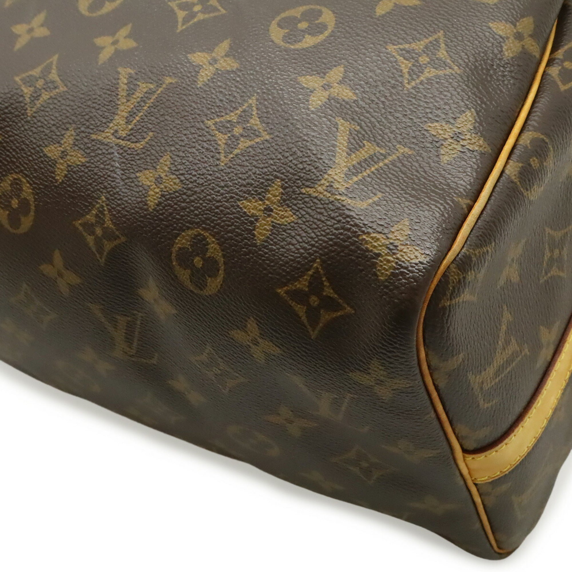 Louis Vuitton Brown Monogram Canvas Boston Bag Handbag Shoulder Bag (Pre-Owned)