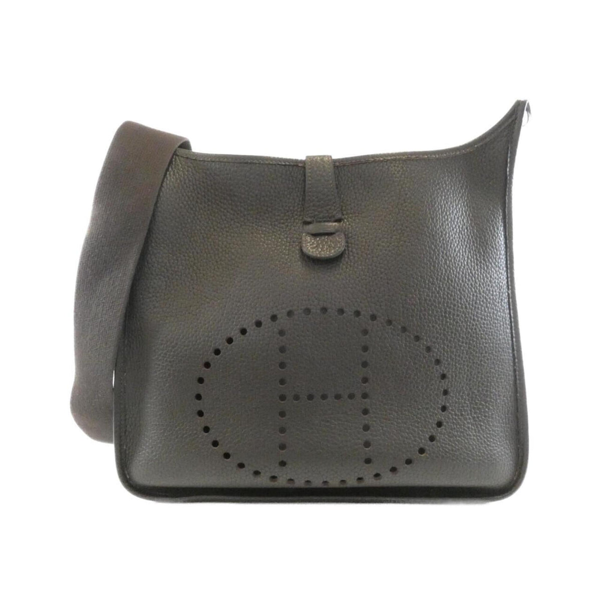 Hermes Ebene Taurillon Clemence Leather Shoulder Bag (Pre-Owned)