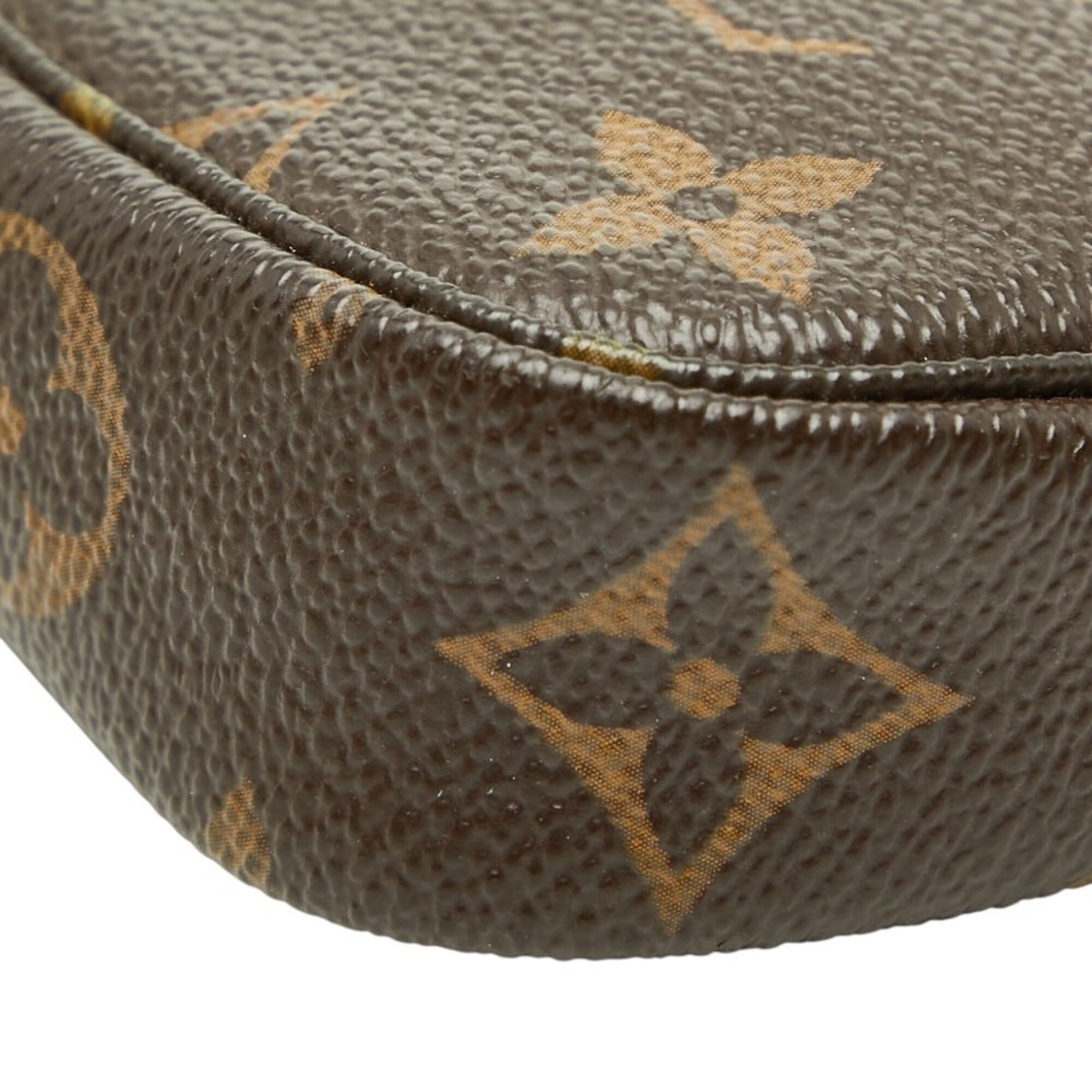 Louis Vuitton Brown Pvc Leather Handbag Pochette (Pre-Owned)