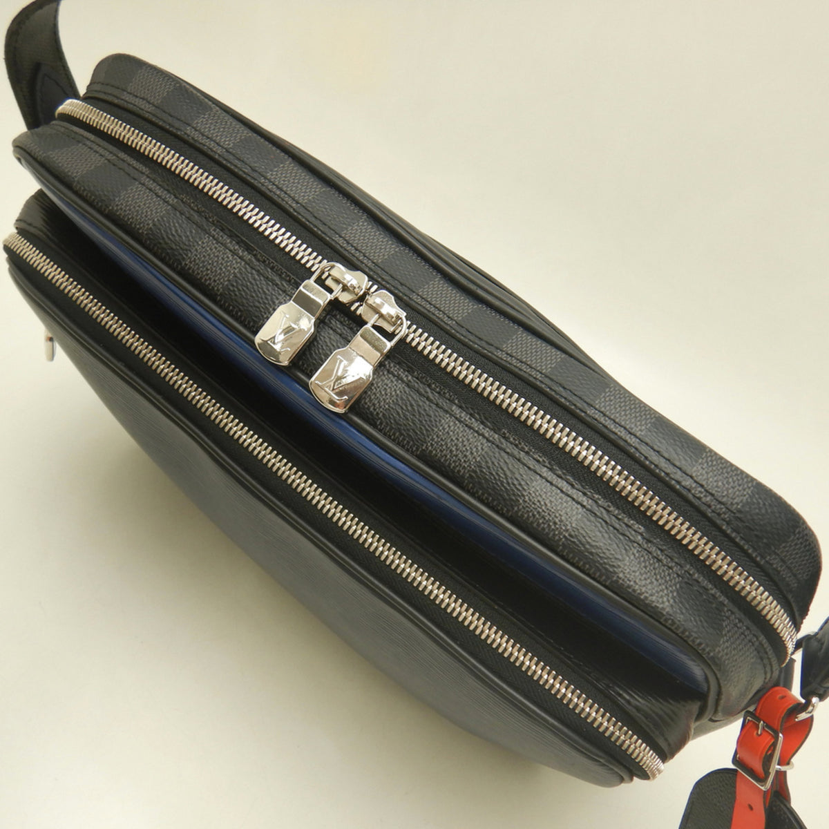 Louis Vuitton Blue Oxford Navy Blue Damier Canvas Epi Leather Shoulder Bag (Pre-Owned)