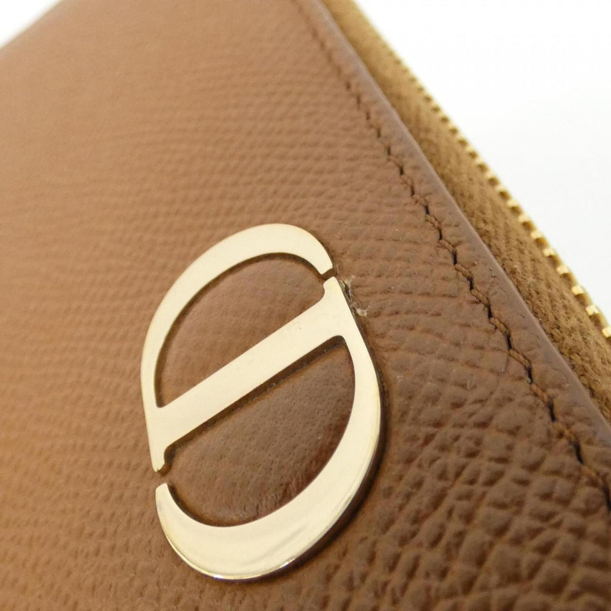 Christian Dior Brown Leather Long Wallet (Bi-Fold) (Pre-Owned)