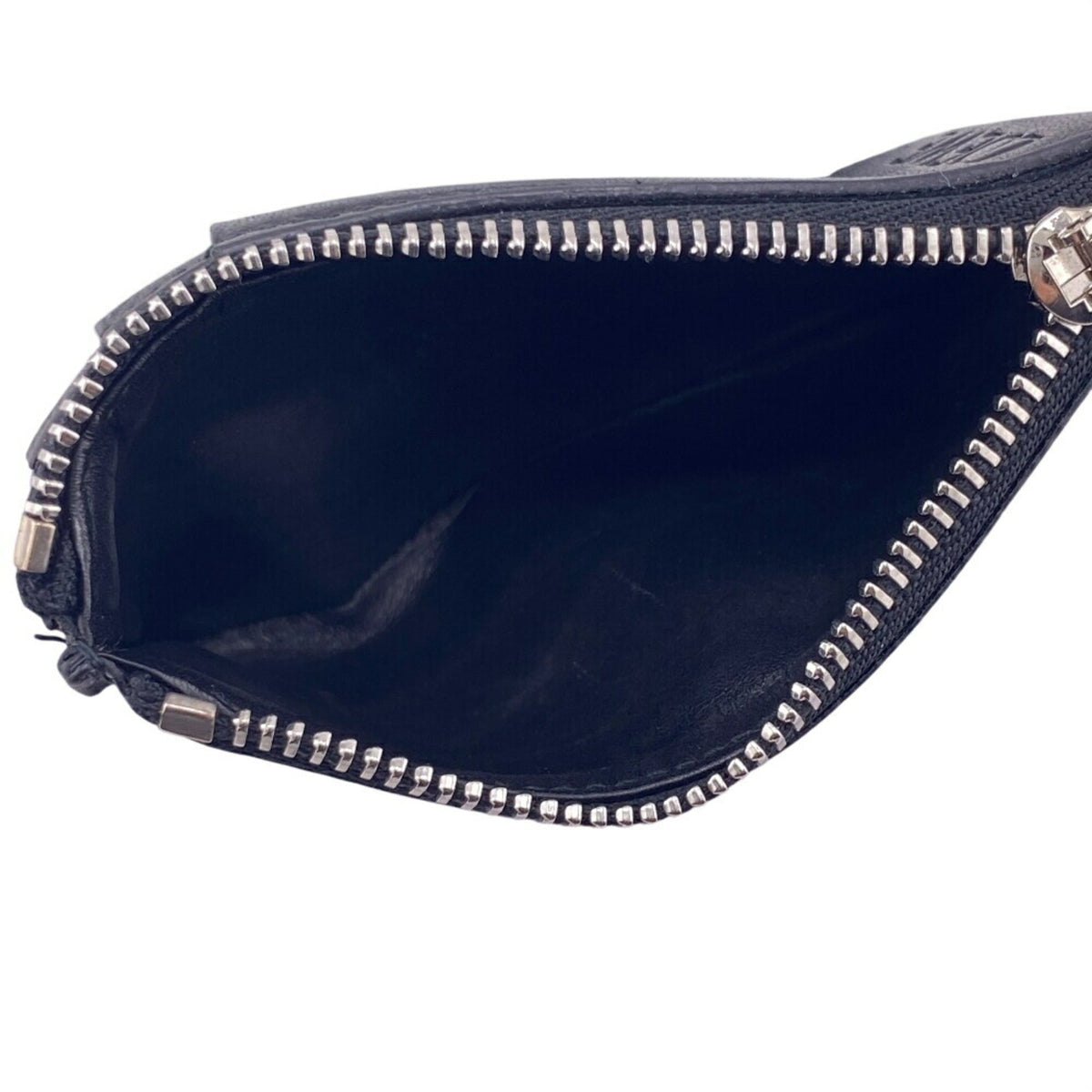 Loewe Linen Black Leather Wallet (Tri-Fold) (Pre-Owned)