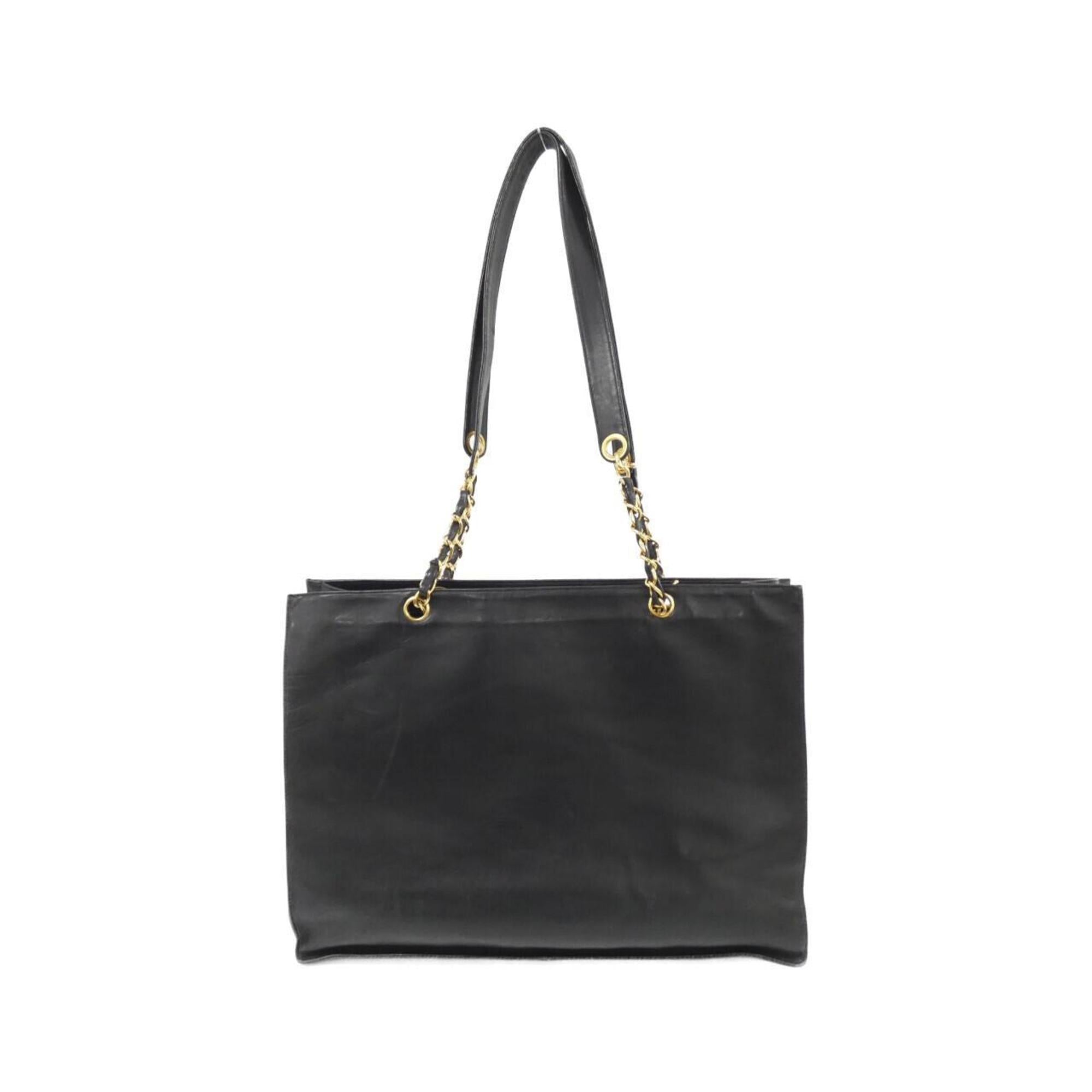 Chanel Black Leather Handbag (Pre-Owned)
