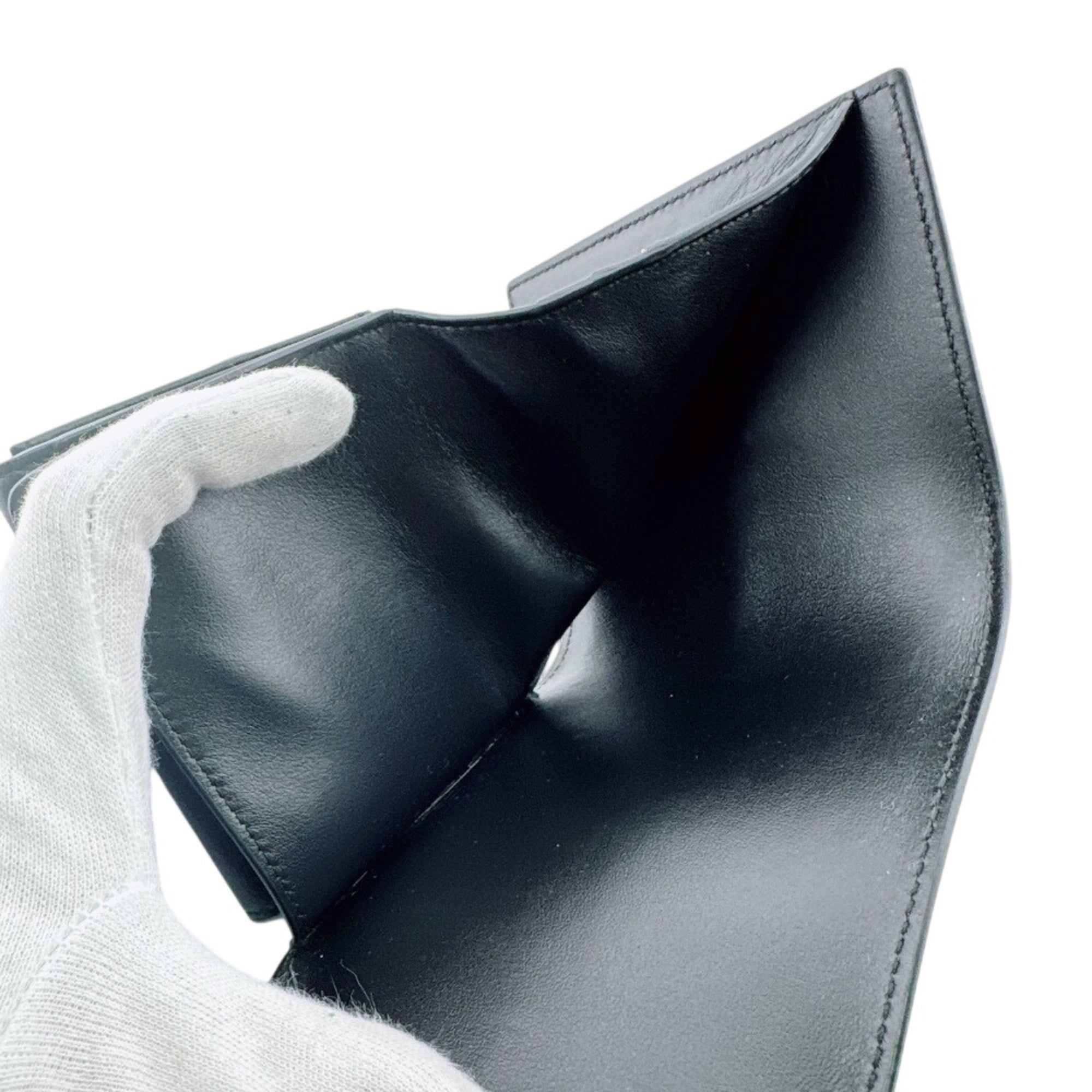 Celine Black Leather Wallet (Tri-Fold) (Pre-Owned)