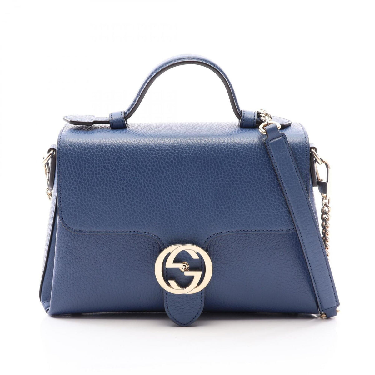 Gucci Blue Leather Handbag (Pre-Owned)