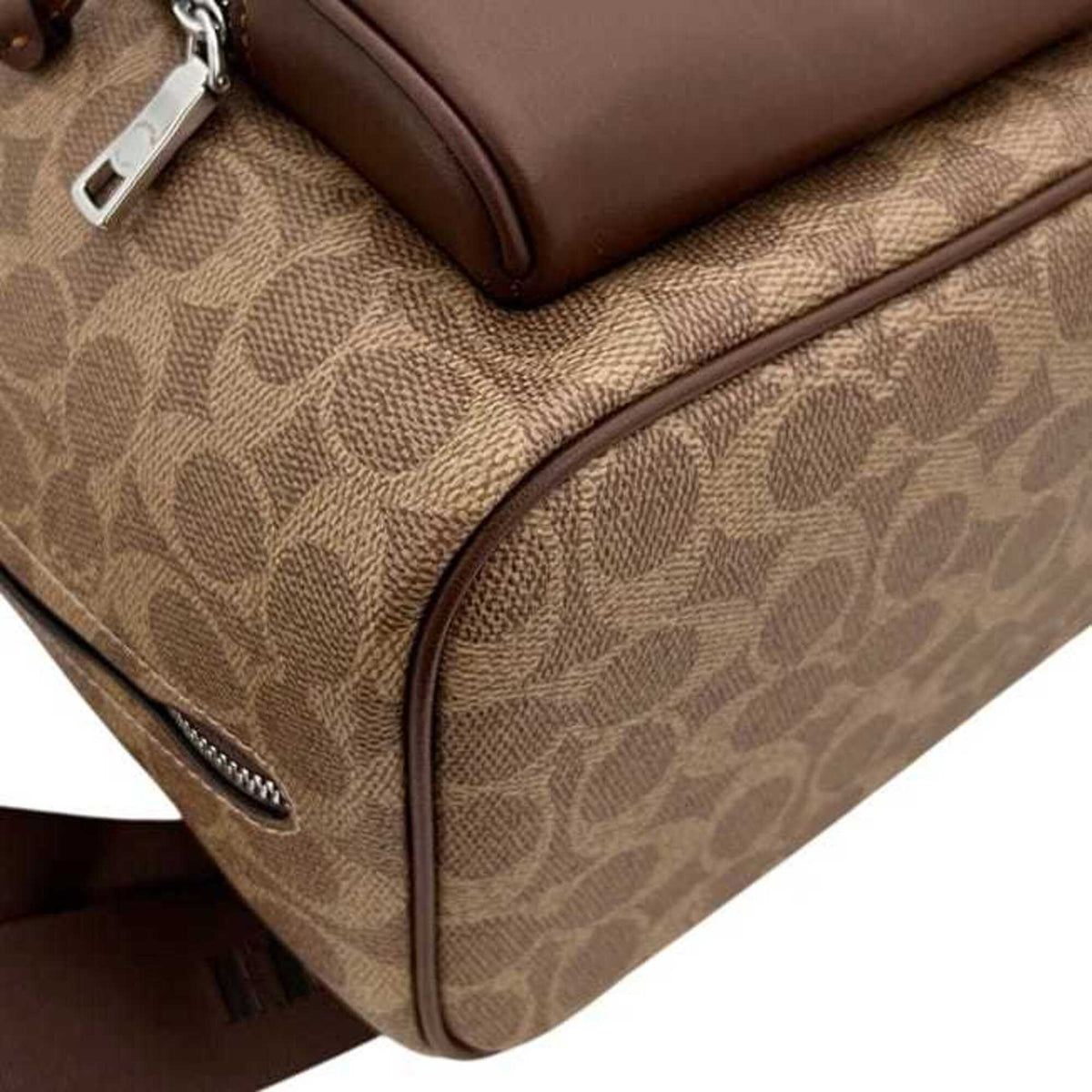 Coach Beige Brown Pvc Leather Backpack (Pre-Owned)