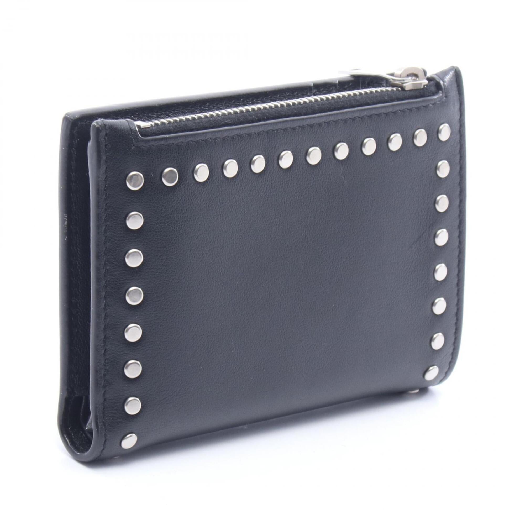 Yves Saint Laurent Black Leather Wallet (Bi-Fold) (Pre-Owned)
