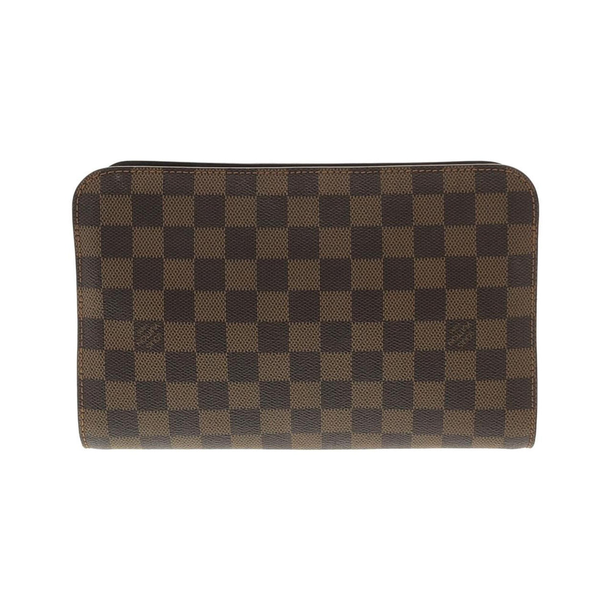 Louis Vuitton Ebene Coated Canvas Clutch Bag (Pre-Owned)