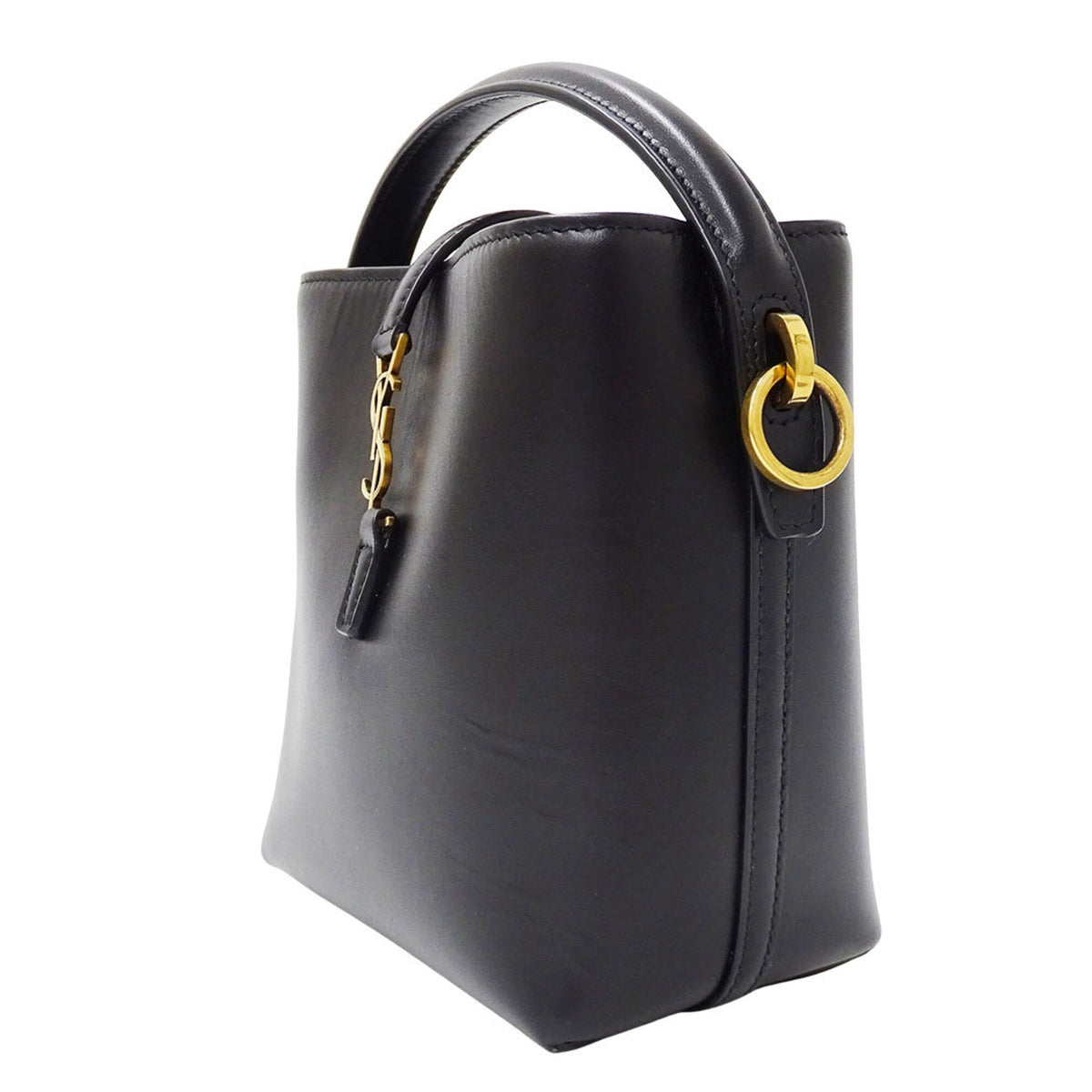 Saint Laurent Black Leather Handbag Shoulder Bag (Pre-Owned)