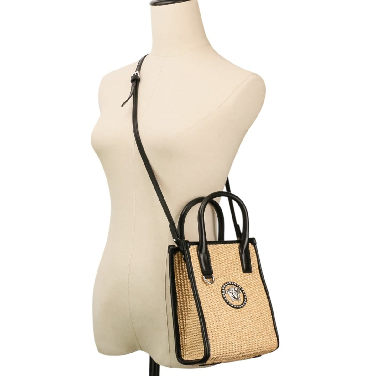 Versace Black Handbag Shoulder Bag Tote Bag (Pre-Owned)