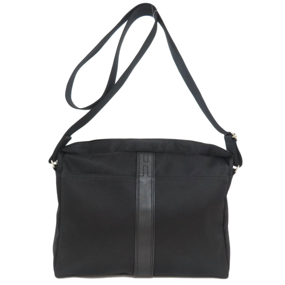 Hermes Black Polyester Cotton Briefcase (Pre-Owned)