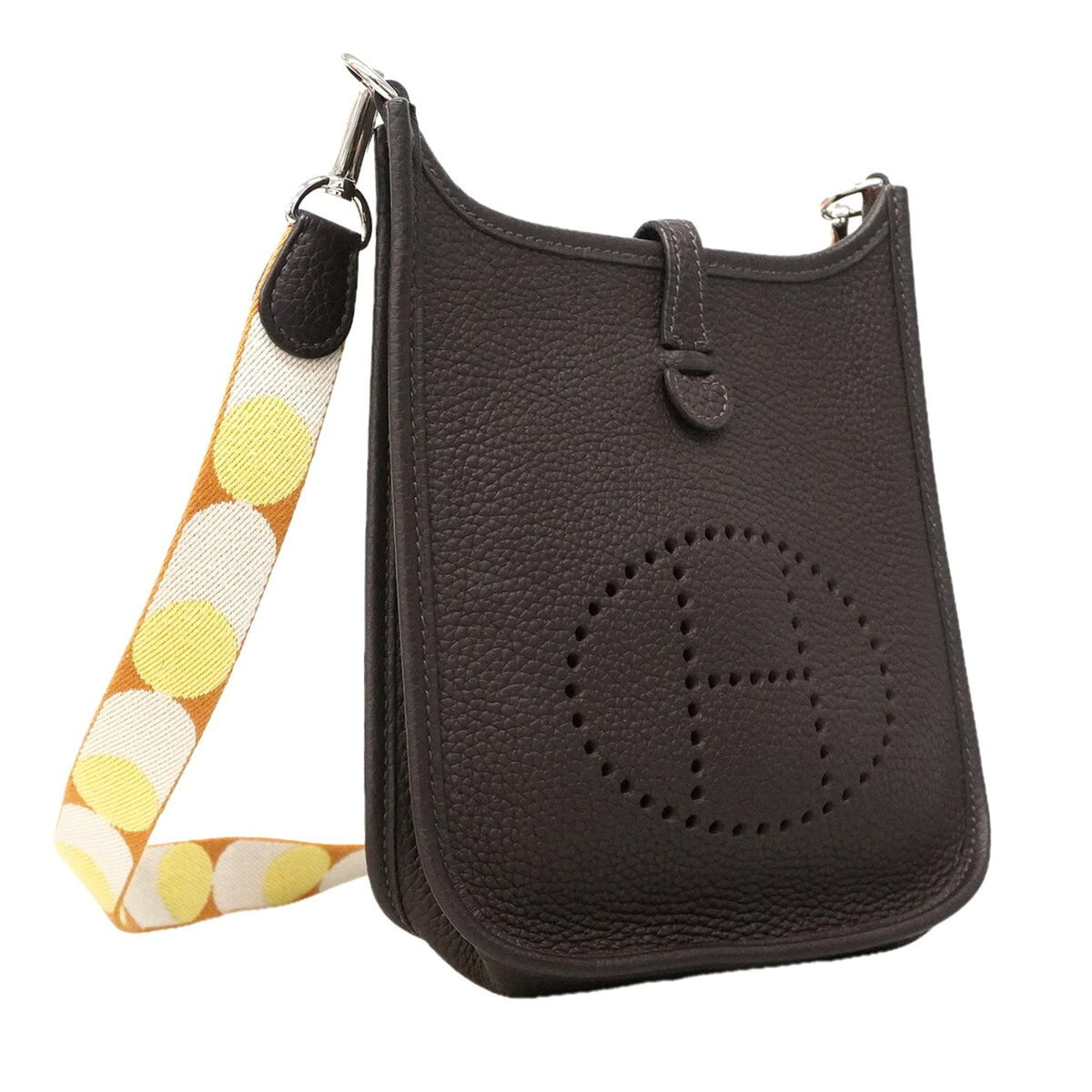 Hermes Brown Taurillon Clemence Leather Shoulder Bag (Pre-Owned)