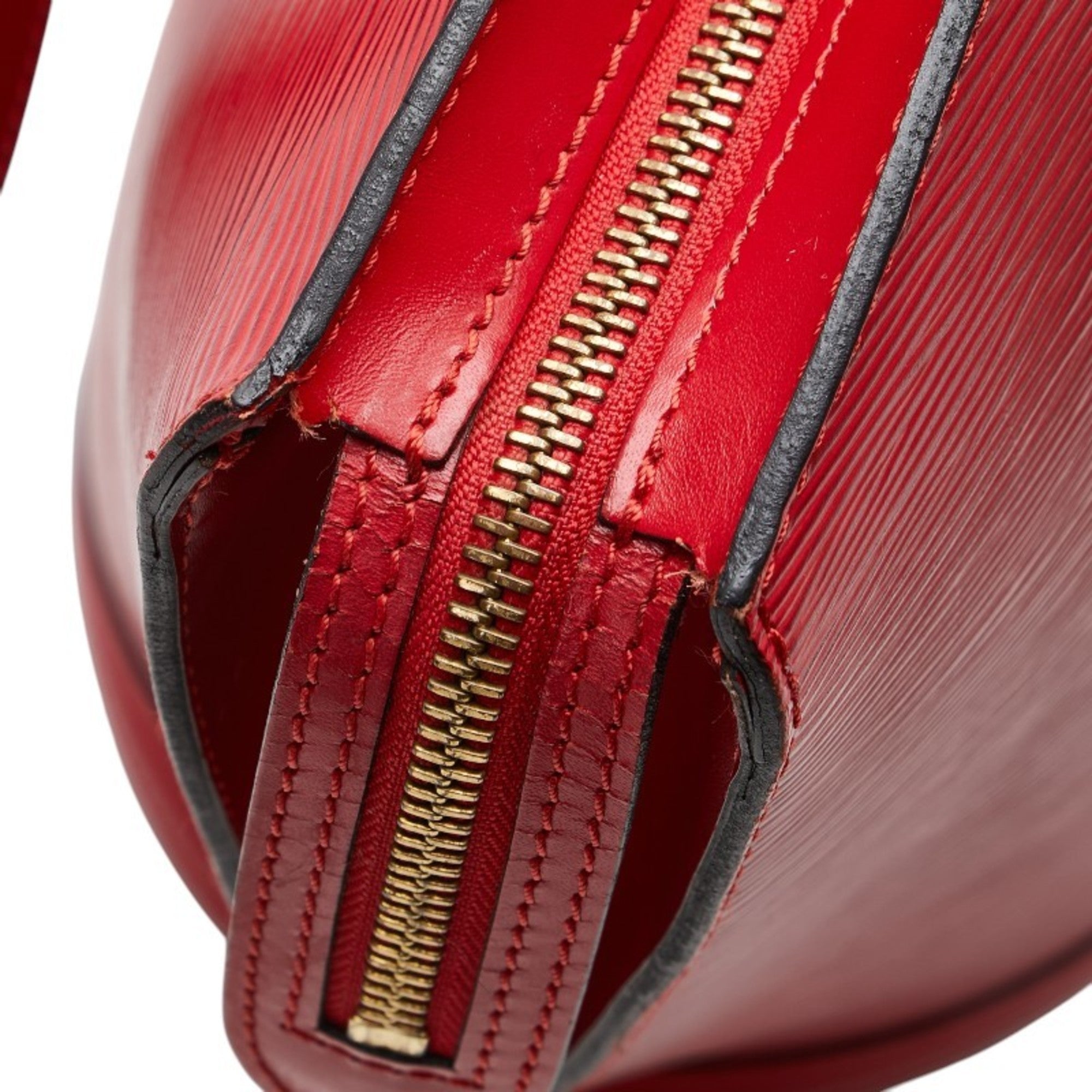 Louis Vuitton Castilian Red Leather Shoulder Bag (Pre-Owned)