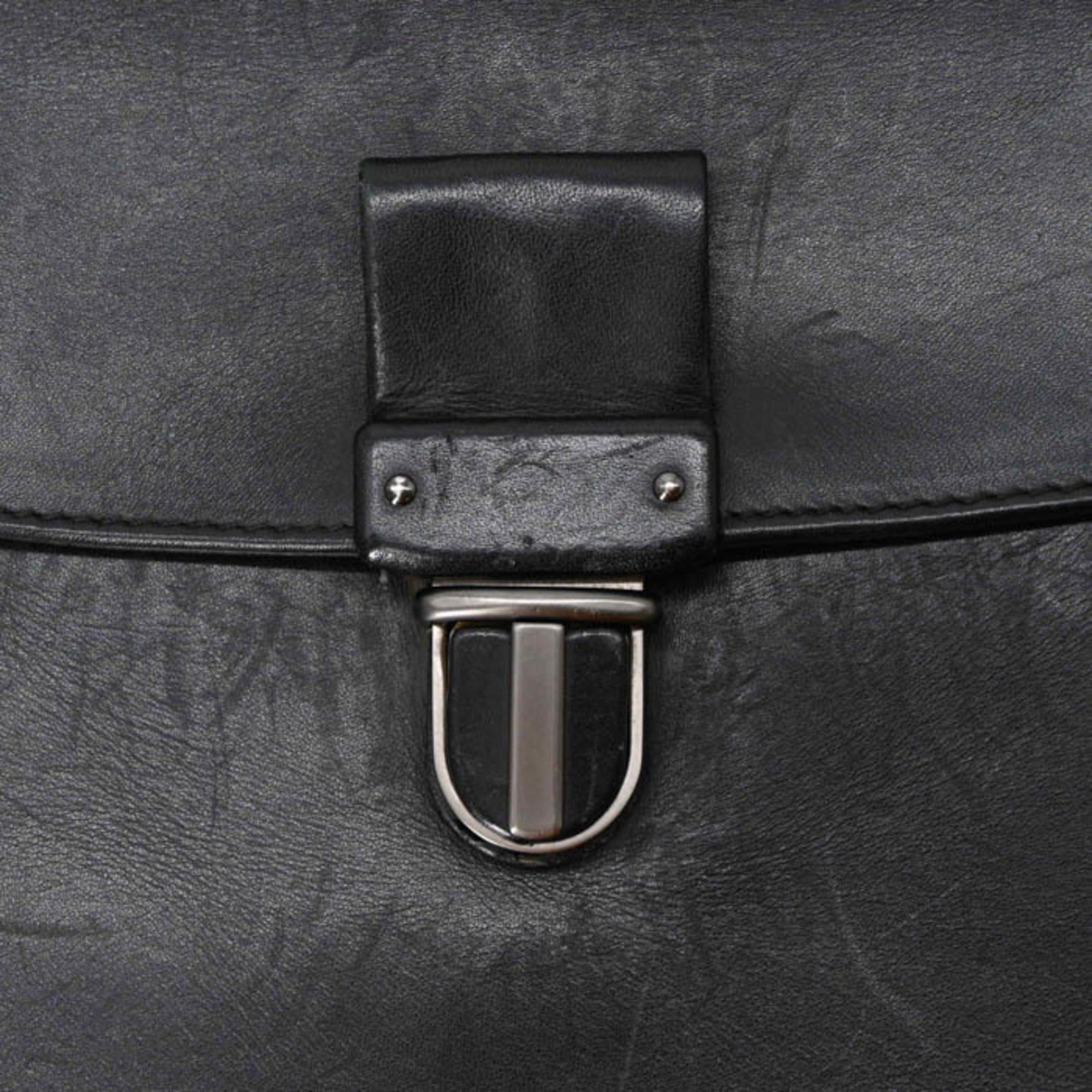 Bottega Veneta Black Leather Briefcase (Pre-Owned)