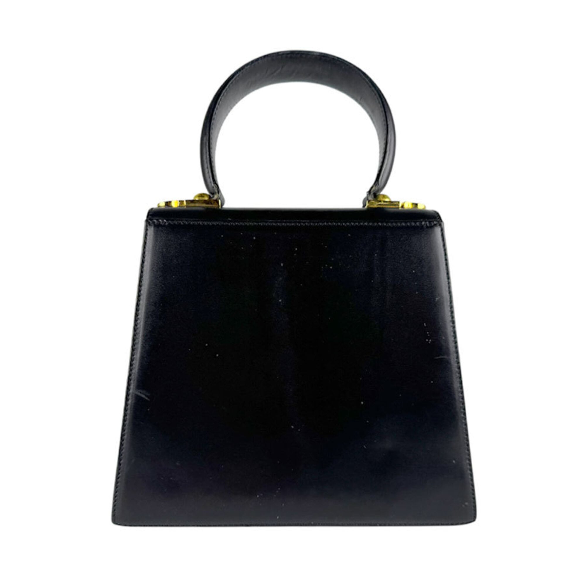 Salvatore Ferragamo Black Leather Handbag Shoulder Bag (Pre-Owned)