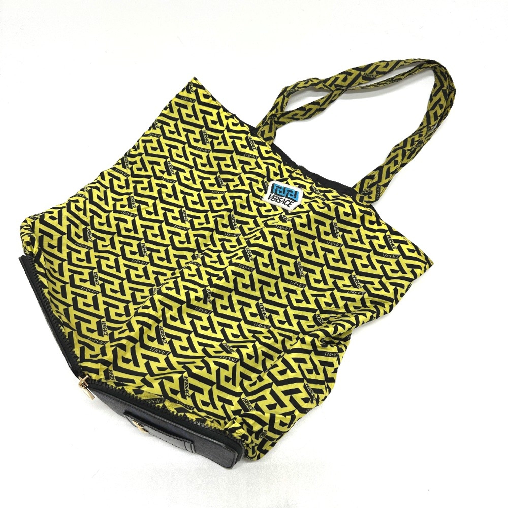 Versace Blue Cloth Tote Bag (Pre-Owned)