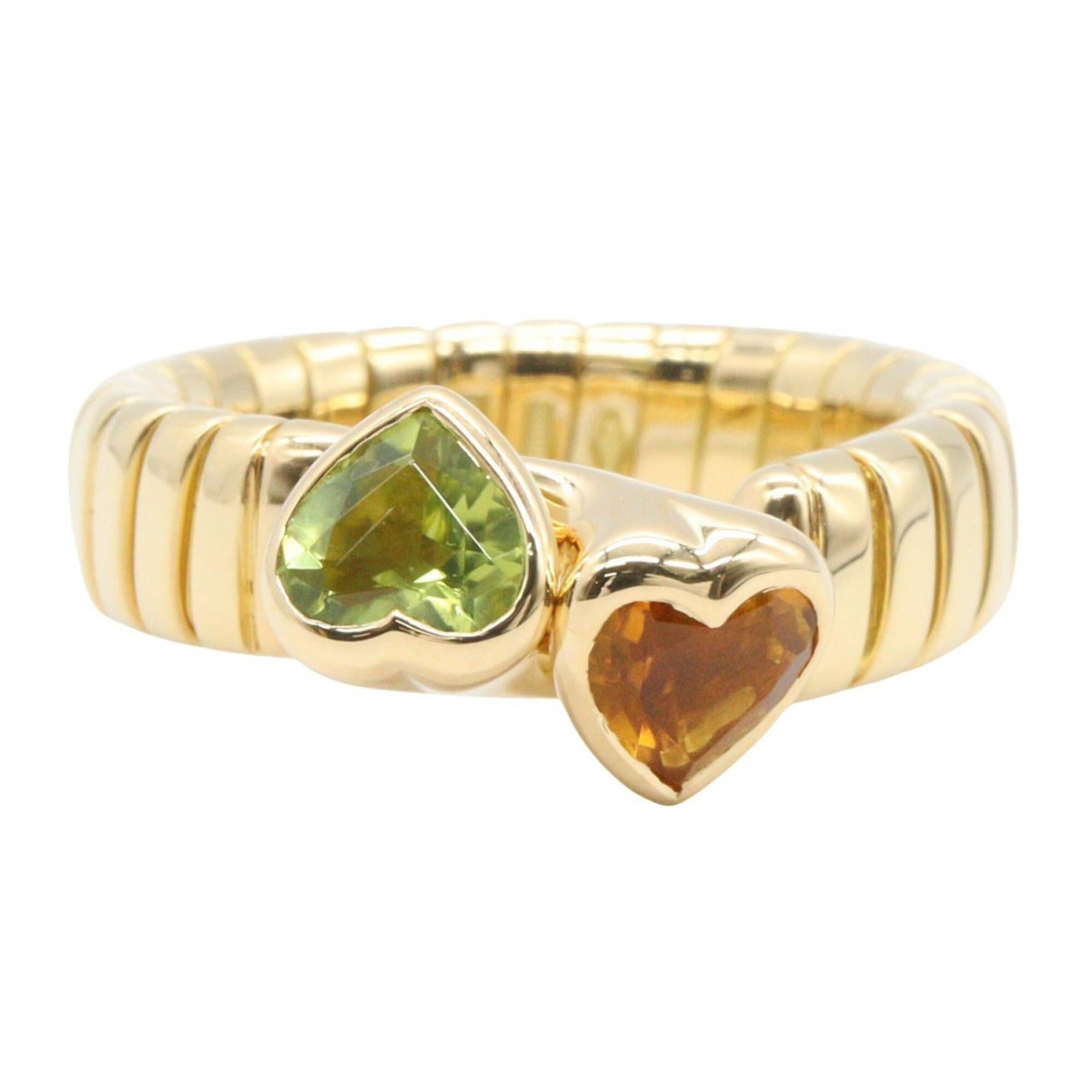 Bvlgari Tubogas Gold Green Yellow Gold (18K) Band Ring (Pre-Owned)